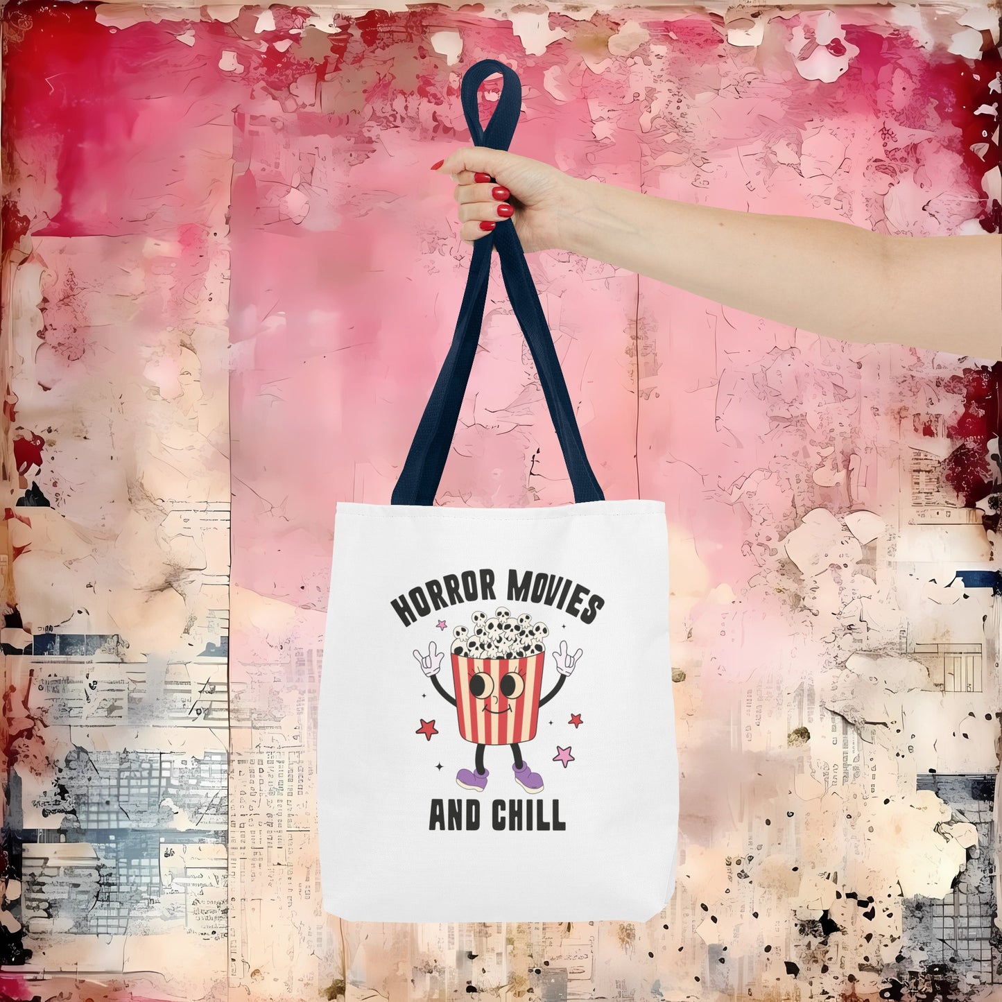 Horror Movies and Chill Popcorn Tote Bag