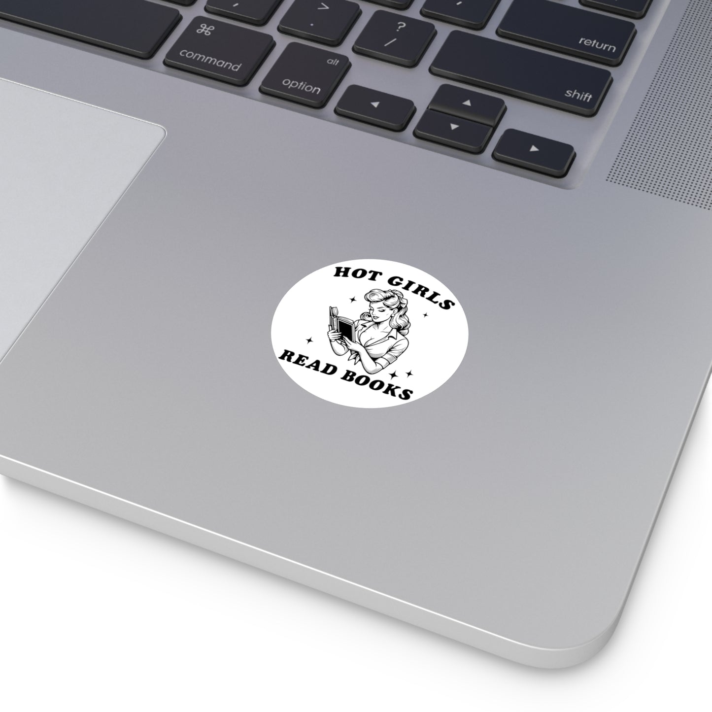 Hot Girls Bookworm - Round Vinyl Stickers