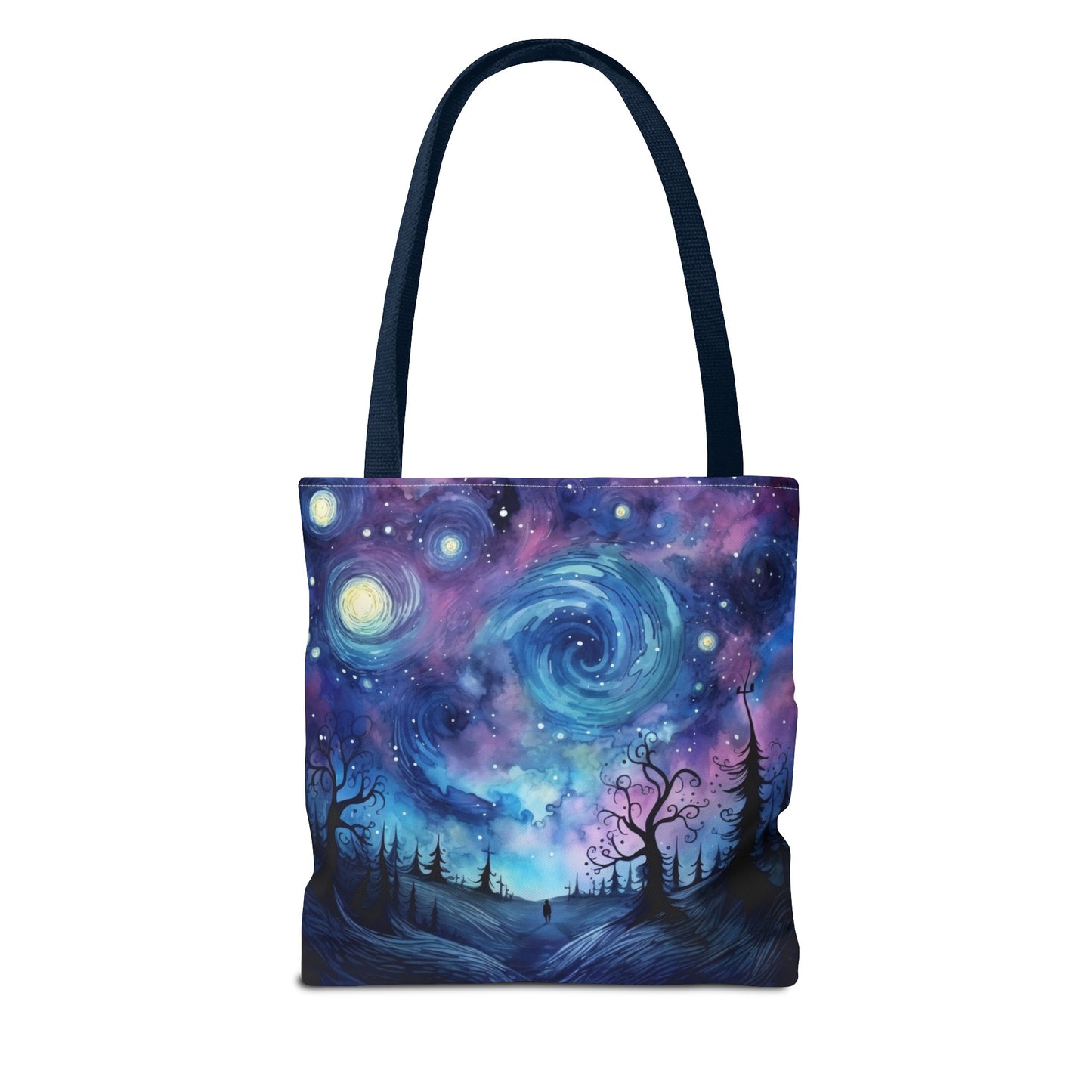 Swirly Sky Landscape Oil Painting Tote Bag