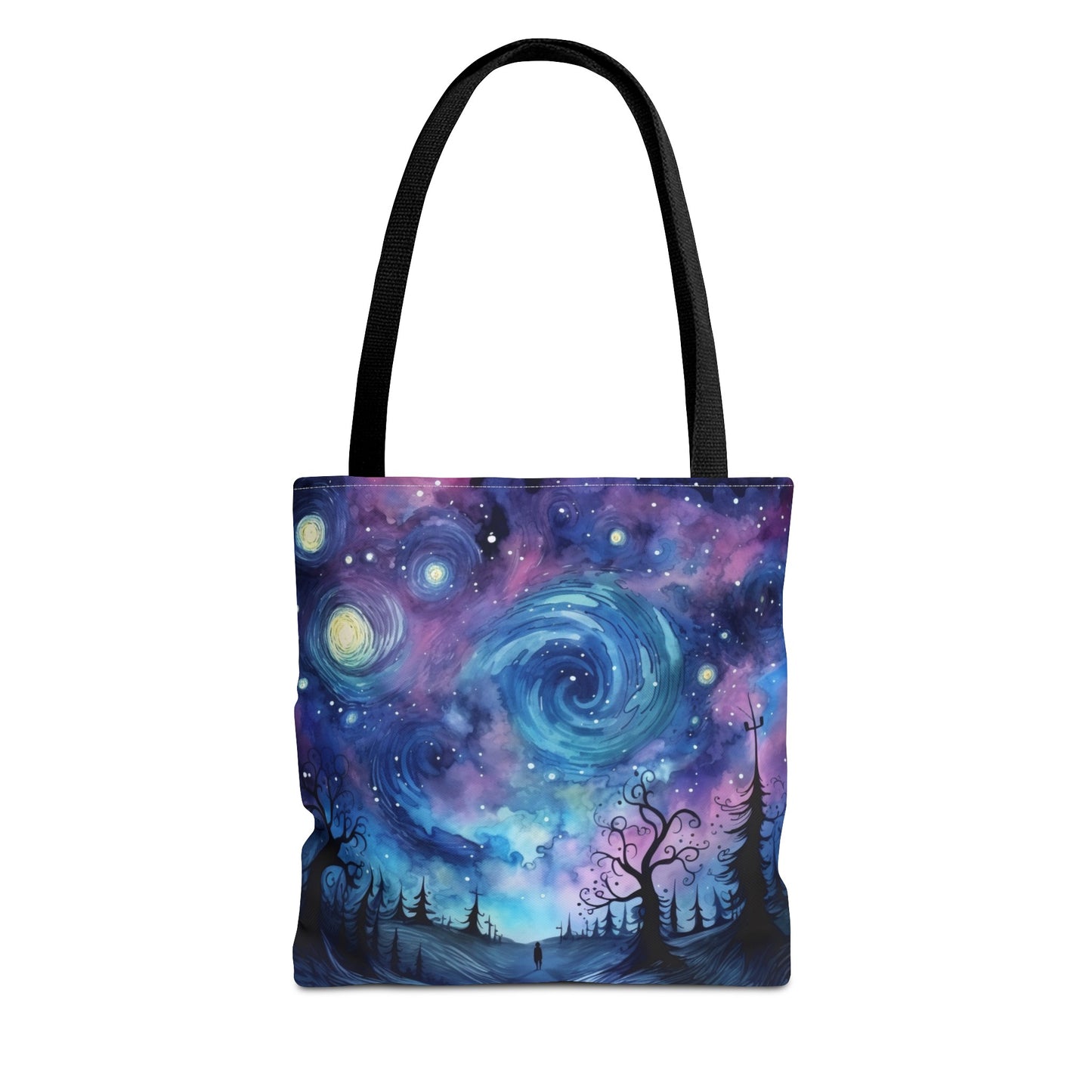 Swirly Sky Landscape Oil Painting Tote Bag