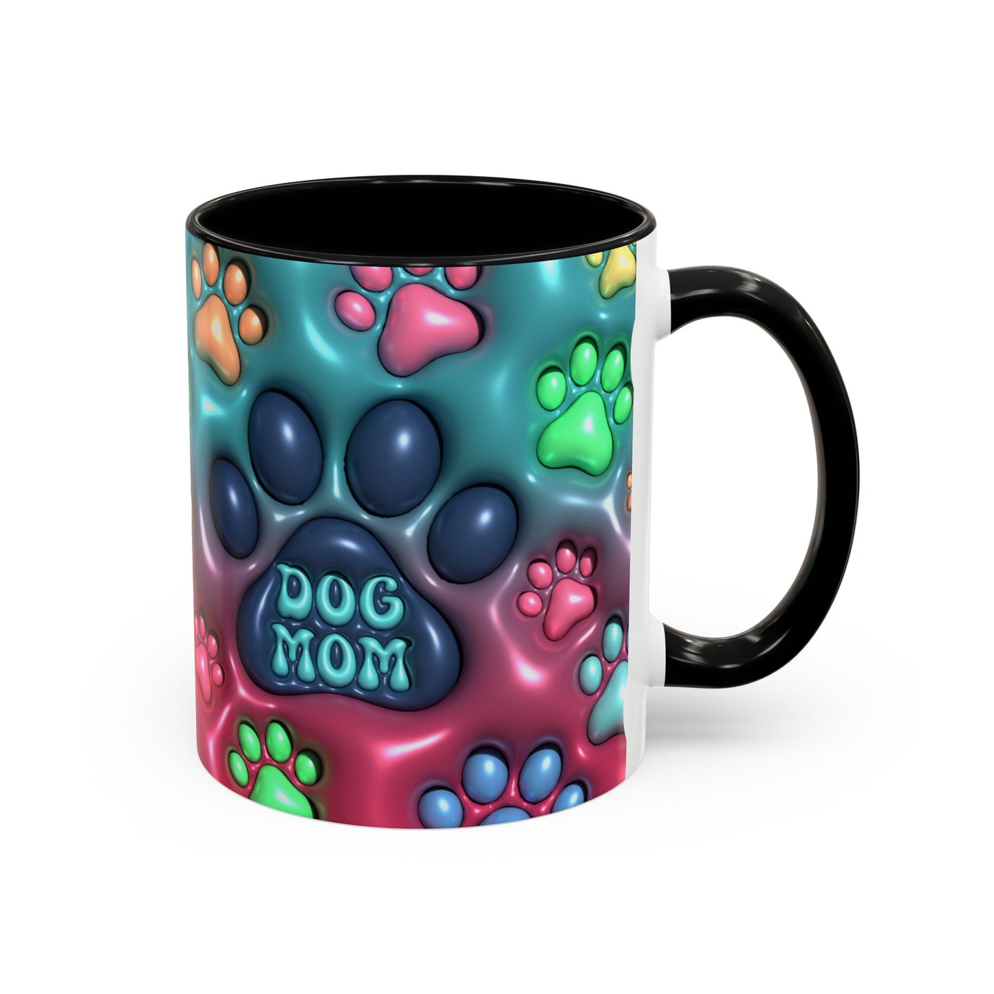 Pet Lover Gift, Pastel Paw Print Mug, Dog Mom Magic Mug