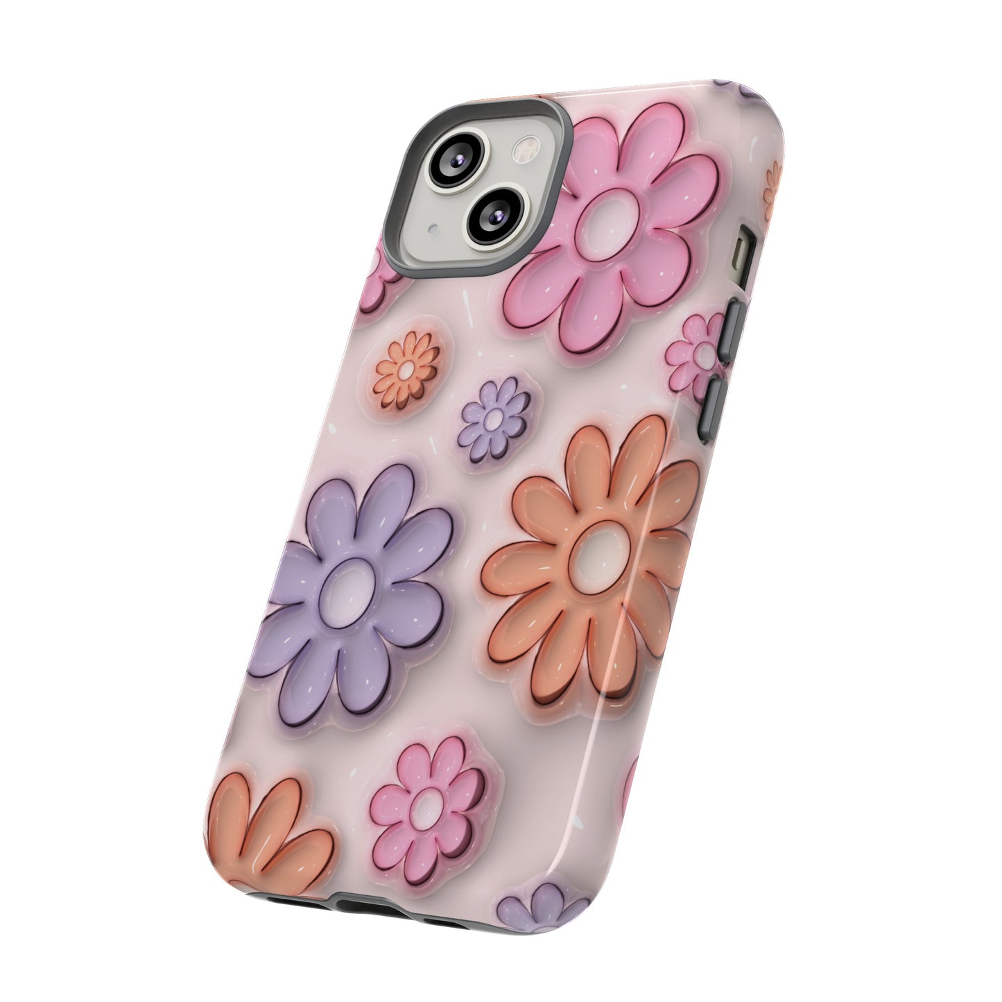 Floral Elegance Inflated Fluffy iPhone Case