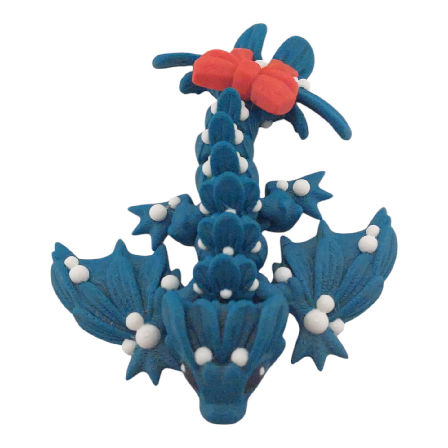 Articulated Mistle Toe Christmas Winter Dragon and Wyvern - 3D Printed Fantasy Creature - Custom Colors - Cinderwing3d