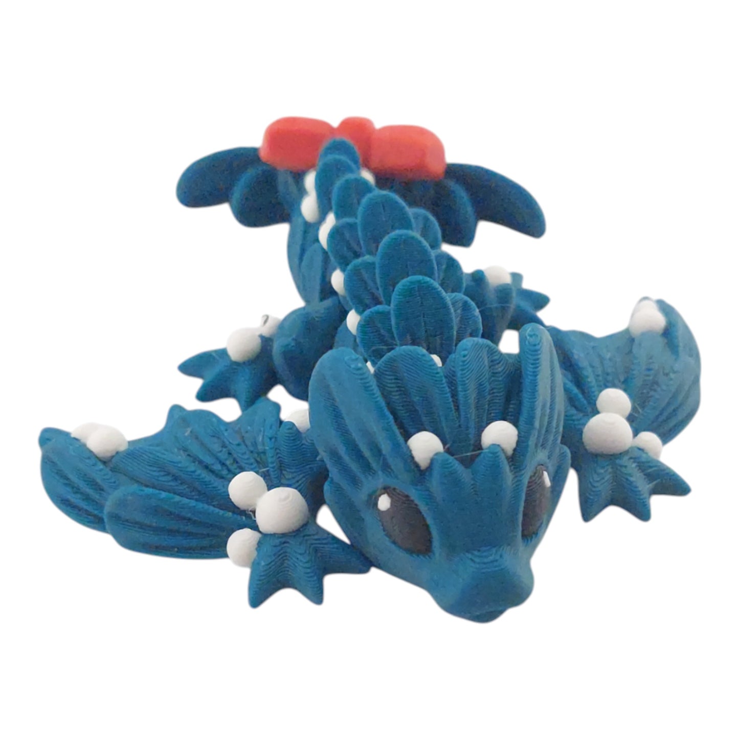 Articulated Mistle Toe Christmas Winter Dragon and Wyvern - 3D Printed Fantasy Creature - Custom Colors - Cinderwing3d