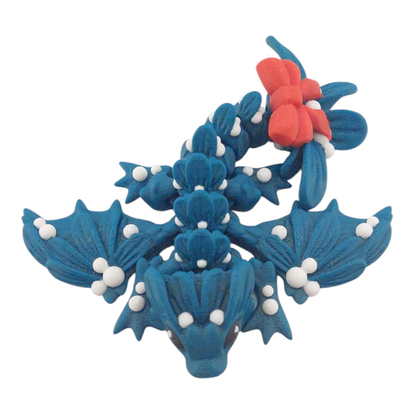 Articulated Mistle Toe Christmas Winter Dragon and Wyvern - 3D Printed Fantasy Creature - Custom Colors - Cinderwing3d
