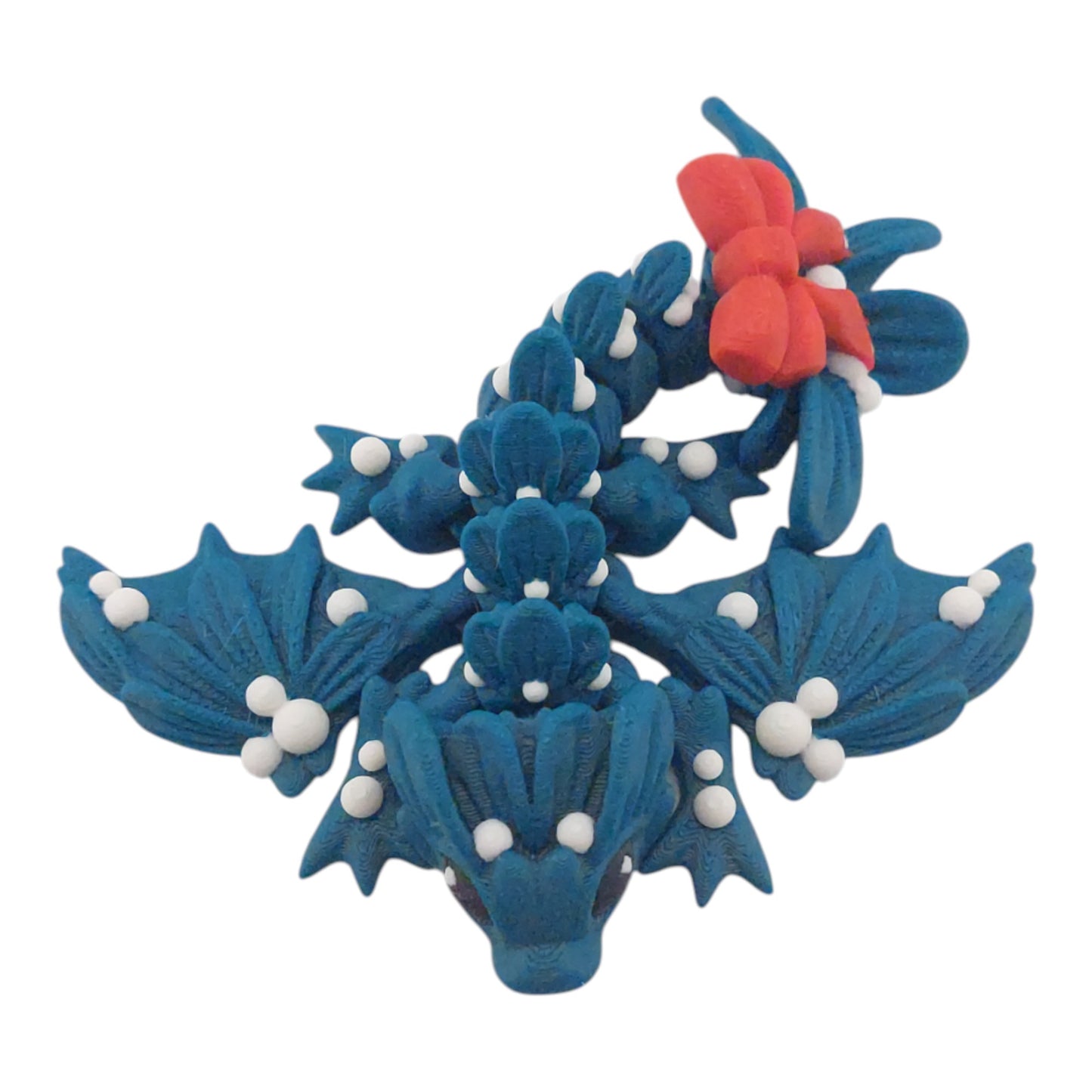 Articulated Mistle Toe Christmas Winter Dragon and Wyvern - 3D Printed Fantasy Creature - Custom Colors - Cinderwing3d