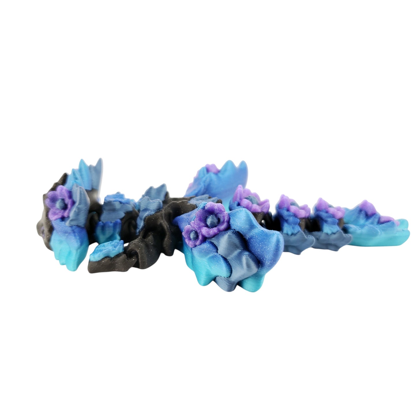 Articulated Cute Flexi Kosha Dragon - Fantasy Creature - Desk Buddy - Decor Animal Flower Floral