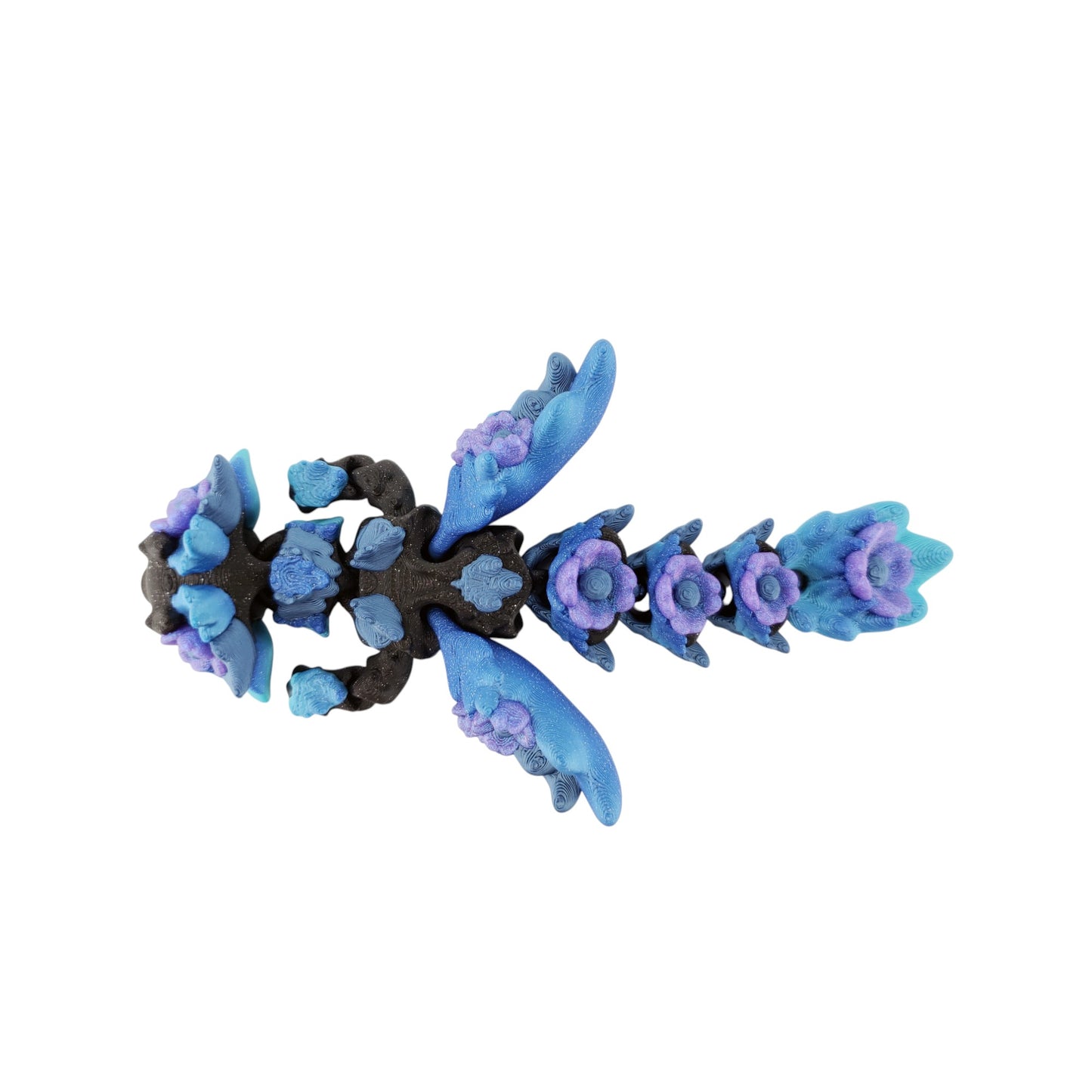 Articulated Cute Flexi Kosha Dragon - Fantasy Creature - Desk Buddy - Decor Animal Flower Floral