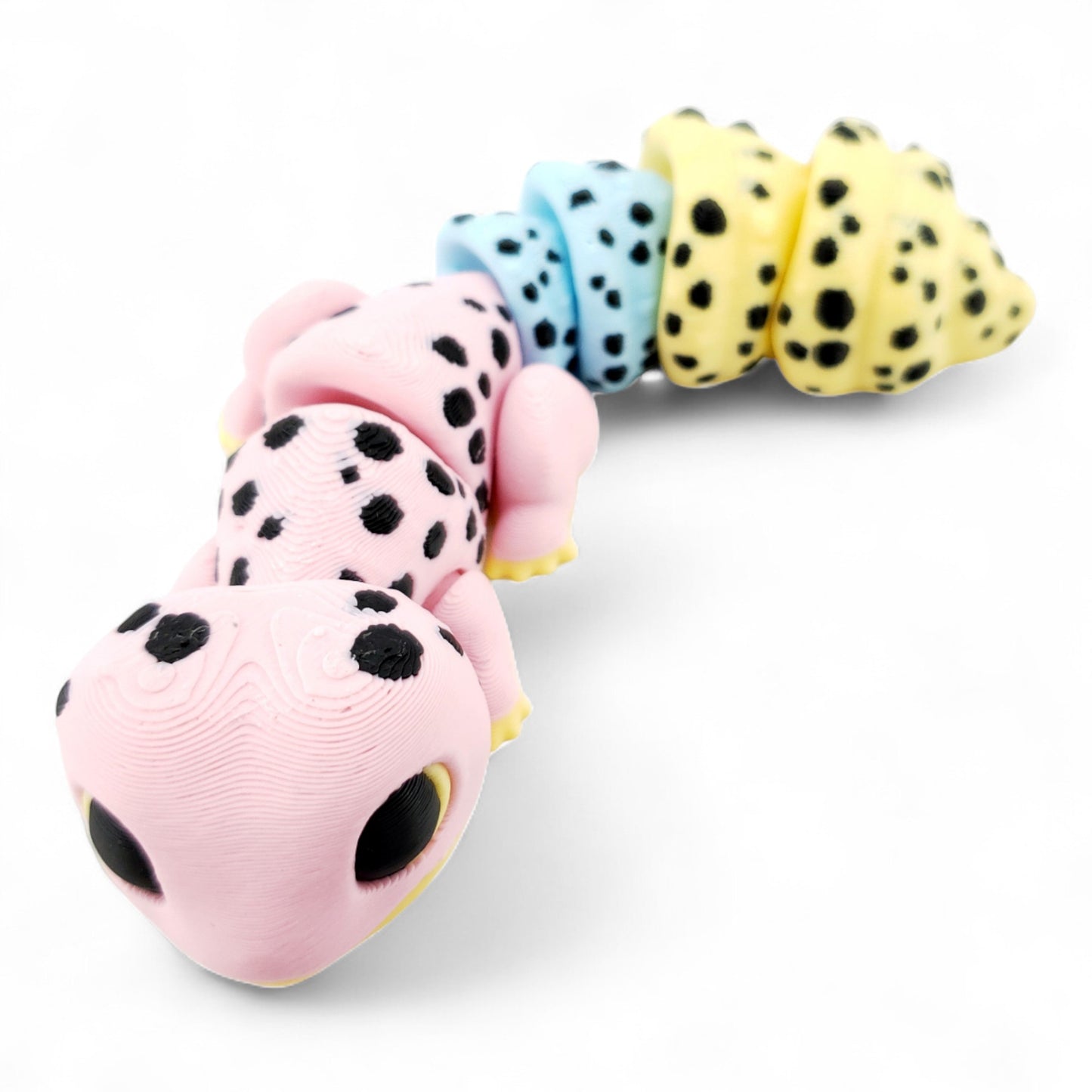 Pastel Leopard Gecko – Articulated 3D Printed Collectible | Colorful Desk or Shelf Decor