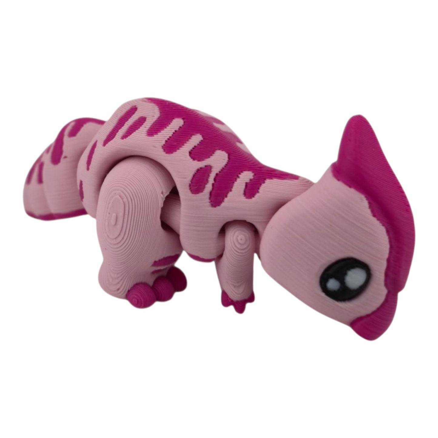 The Geek Galleria Dino & Egg Set – 3D Printed Articulated Dinosaurs in Red, Pink, and Green