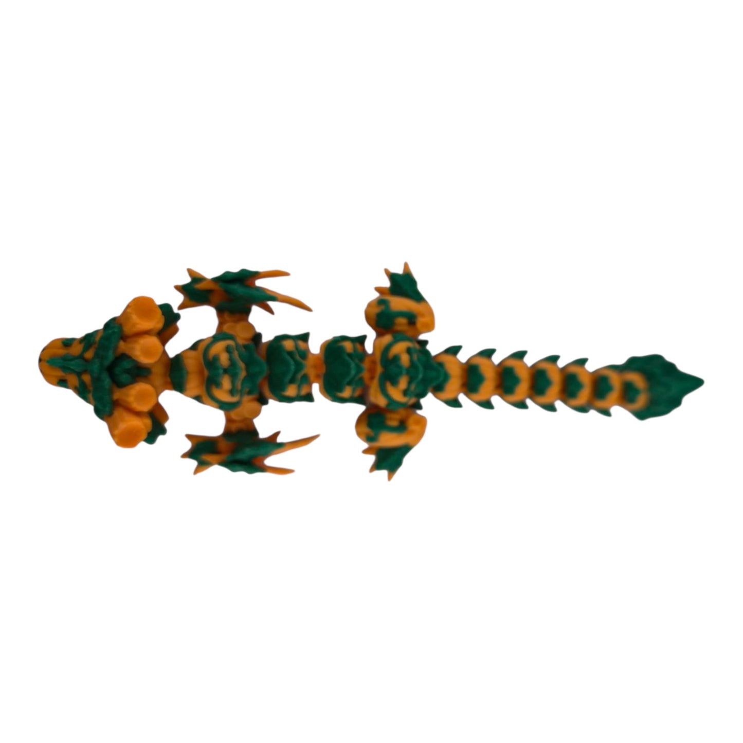 Halloween Dragon Figurine, 6 Inch Articulated Pumpkin Dragon, 3D Printed