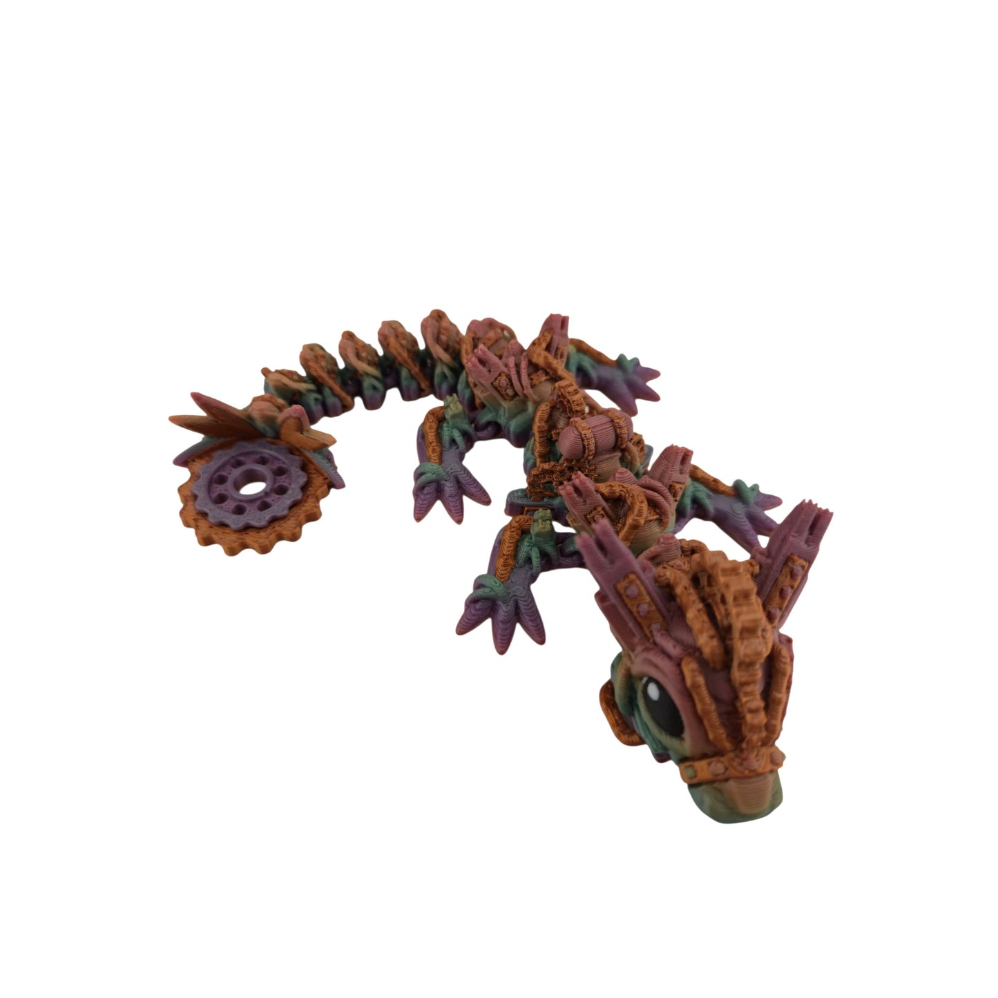 Baby Steampunk Dragon – 6" Articulated Fantasy Collectible | 3D Printed Mechanical-Inspired Desk & Shelf Decor