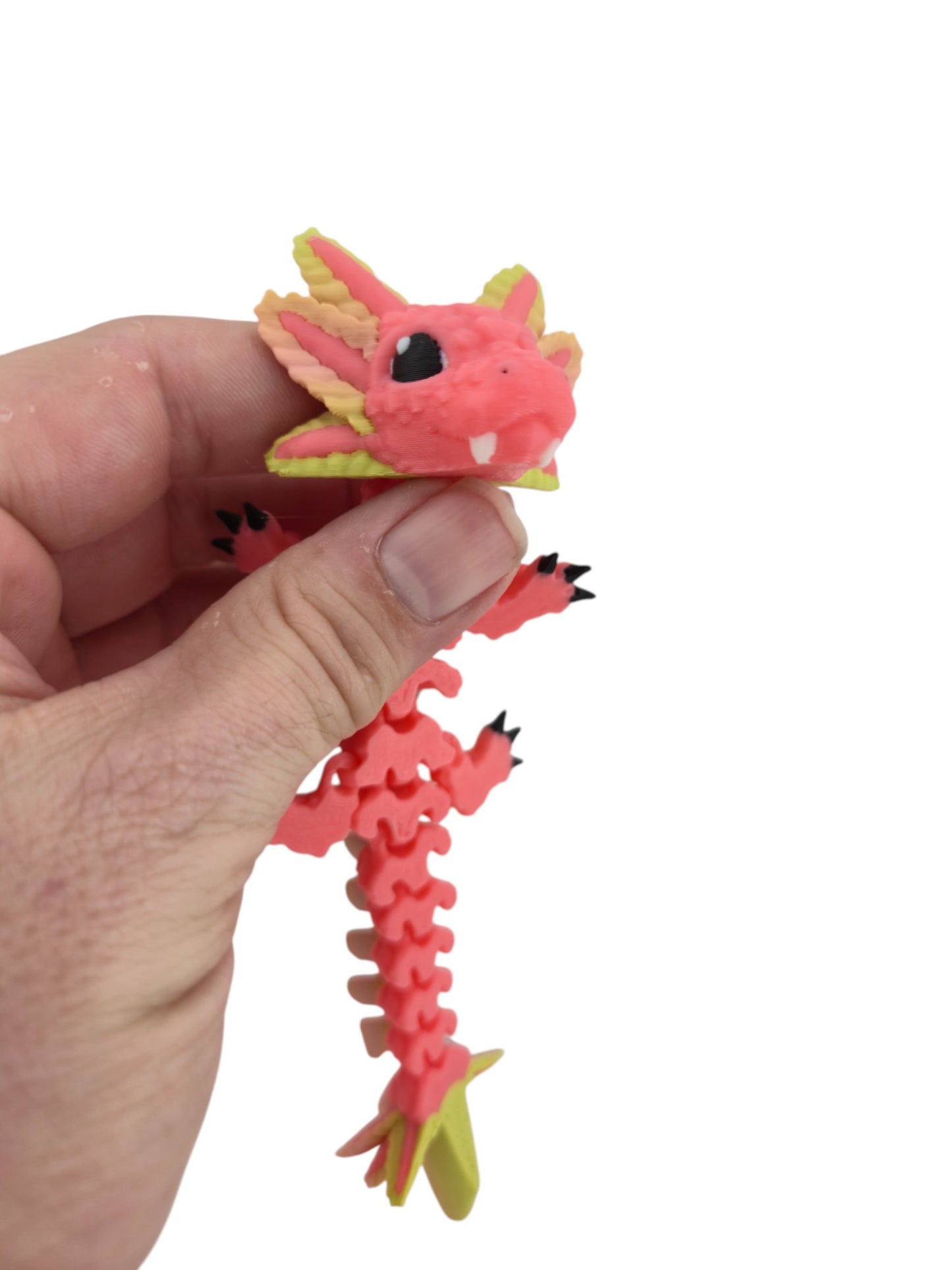 Baby Axolotl Dragon – 3D Printed Articulated Fantasy Figurine | Adorable Aquatic Collectible by Cinderwing3D