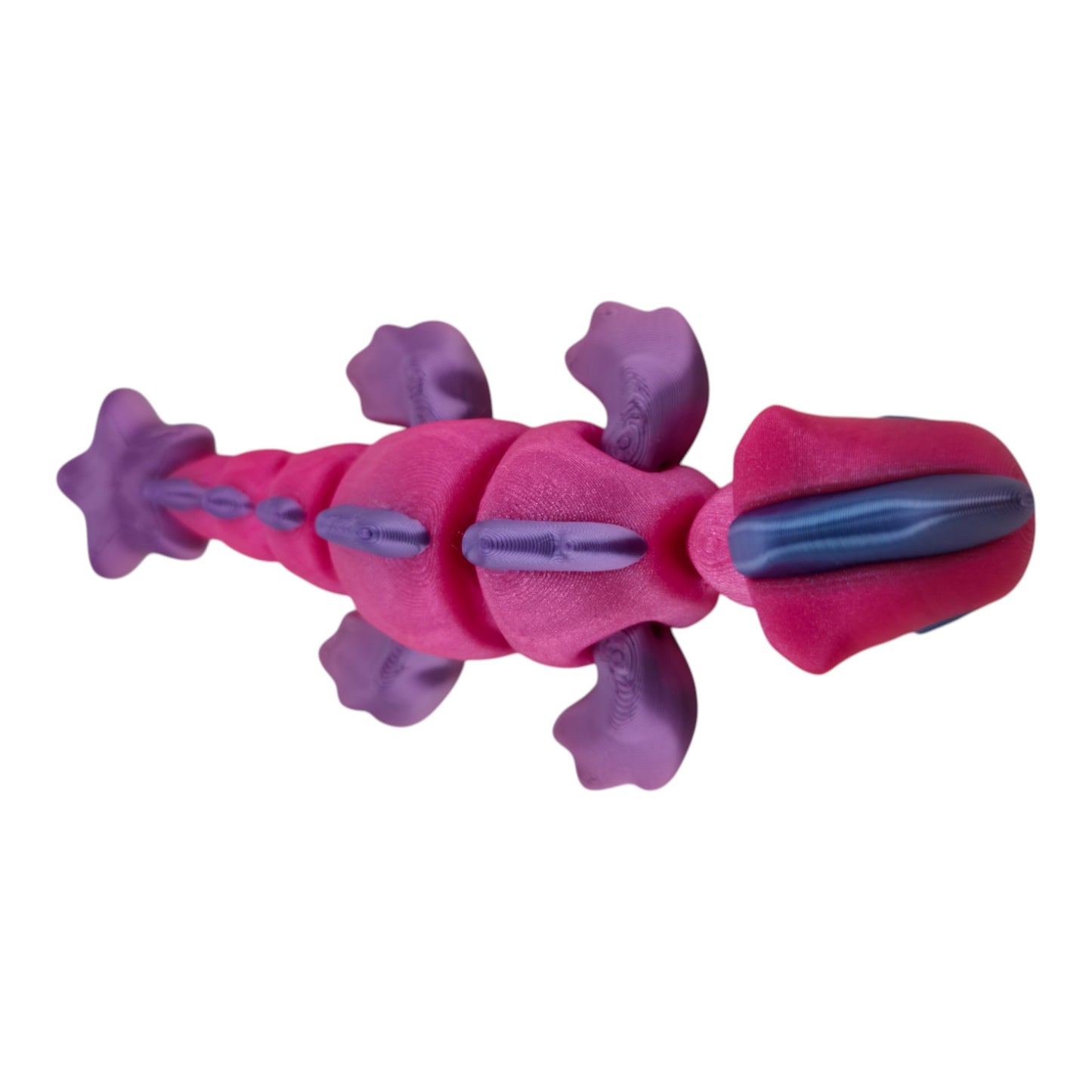 Lochi the Sea Dragon – 3D Printed Articulated Fantasy Figurine | Pink Ocean Monster Collectible
