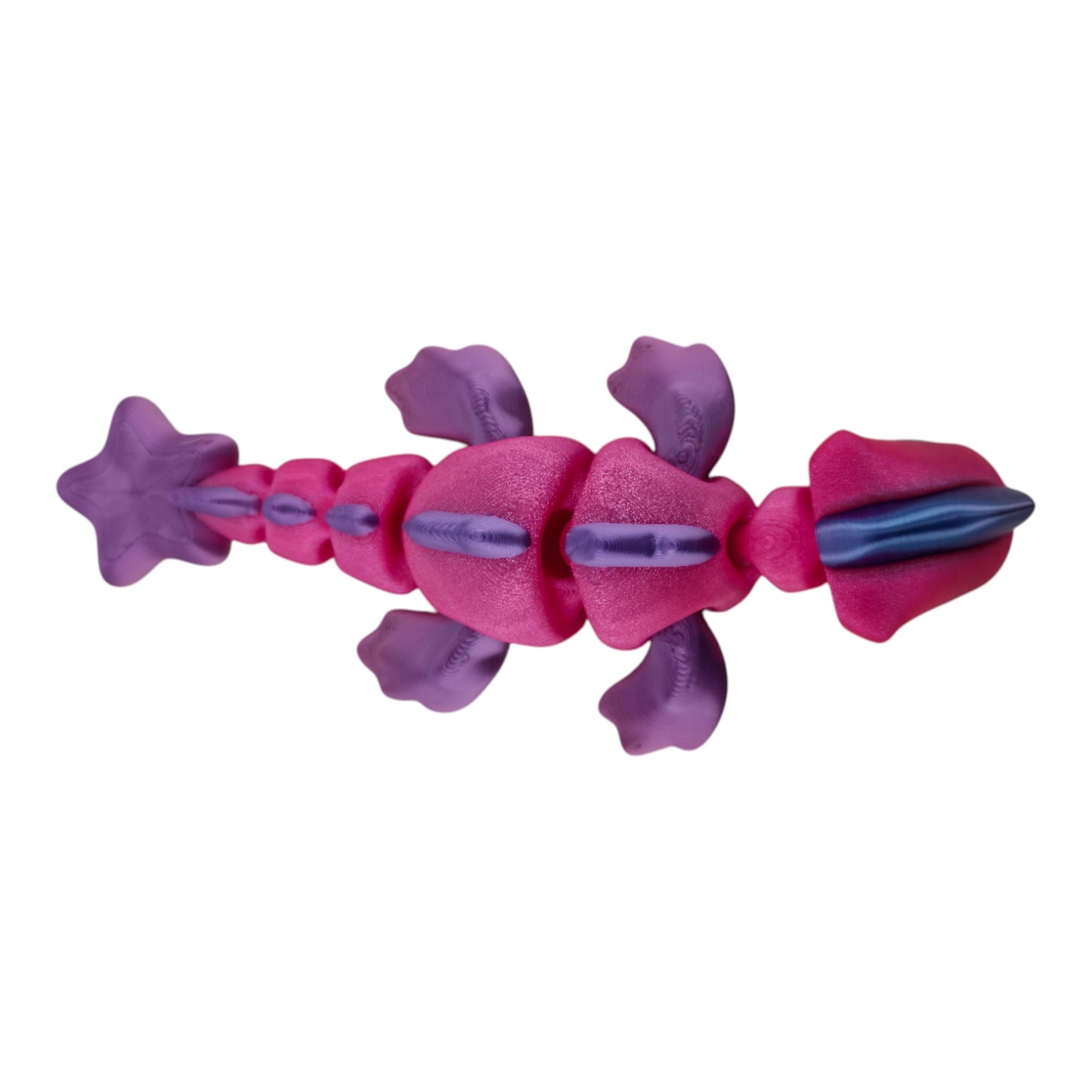 Lochi the Sea Dragon – 3D Printed Articulated Fantasy Figurine | Pink Ocean Monster Collectible