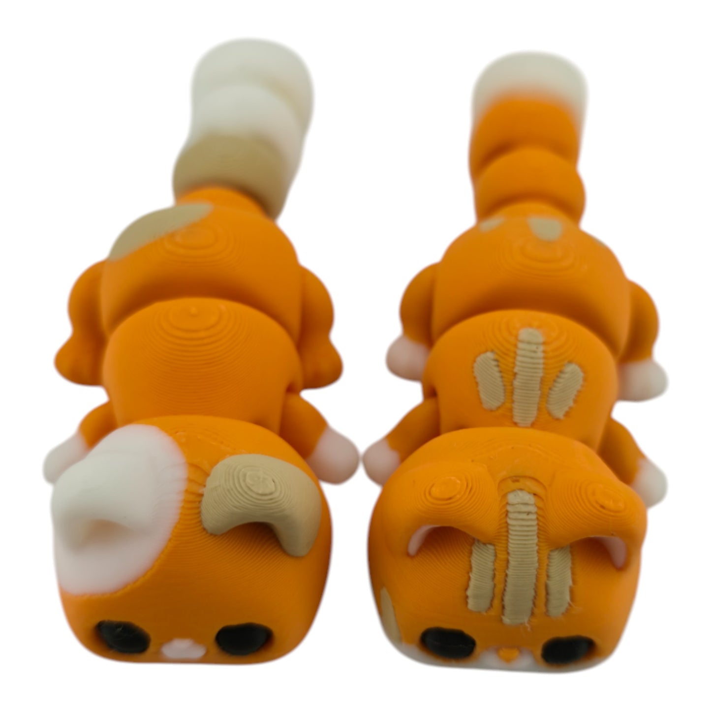 The Geek Galleria Cat – 3D Printed Orange & White Tabby or Calico Figurine with Green Accents