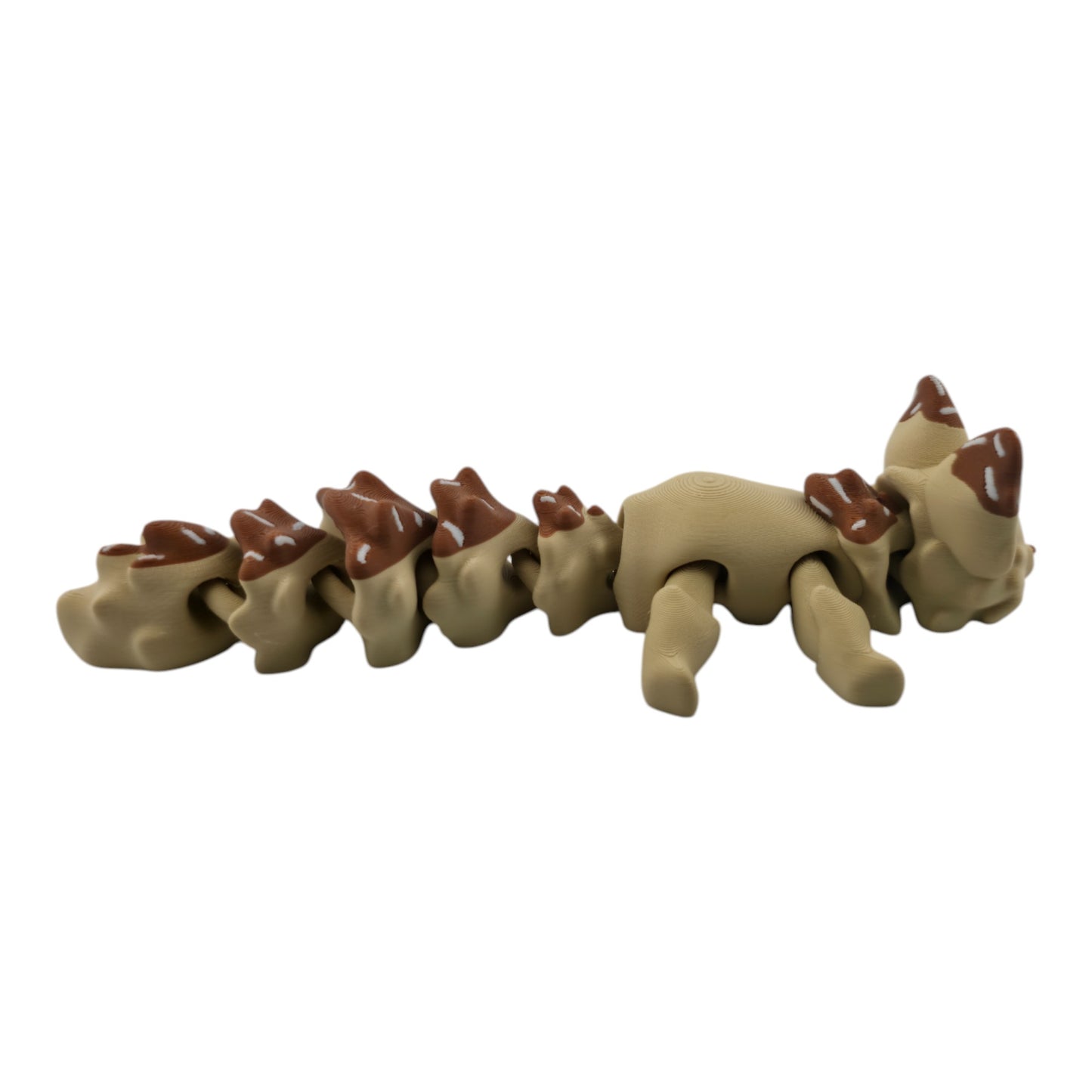 Vanilla Chocolate Dipped Ice Cream Fox – 7.5" Articulated 3D Printed Fantasy Figurine | Sweet Dessert-Inspired Collectible