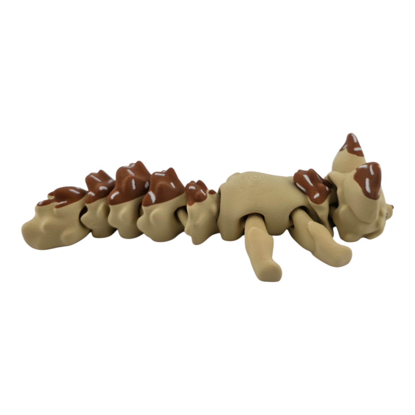 Vanilla Chocolate Dipped Ice Cream Fox – 7.5" Articulated 3D Printed Fantasy Figurine | Sweet Dessert-Inspired Collectible