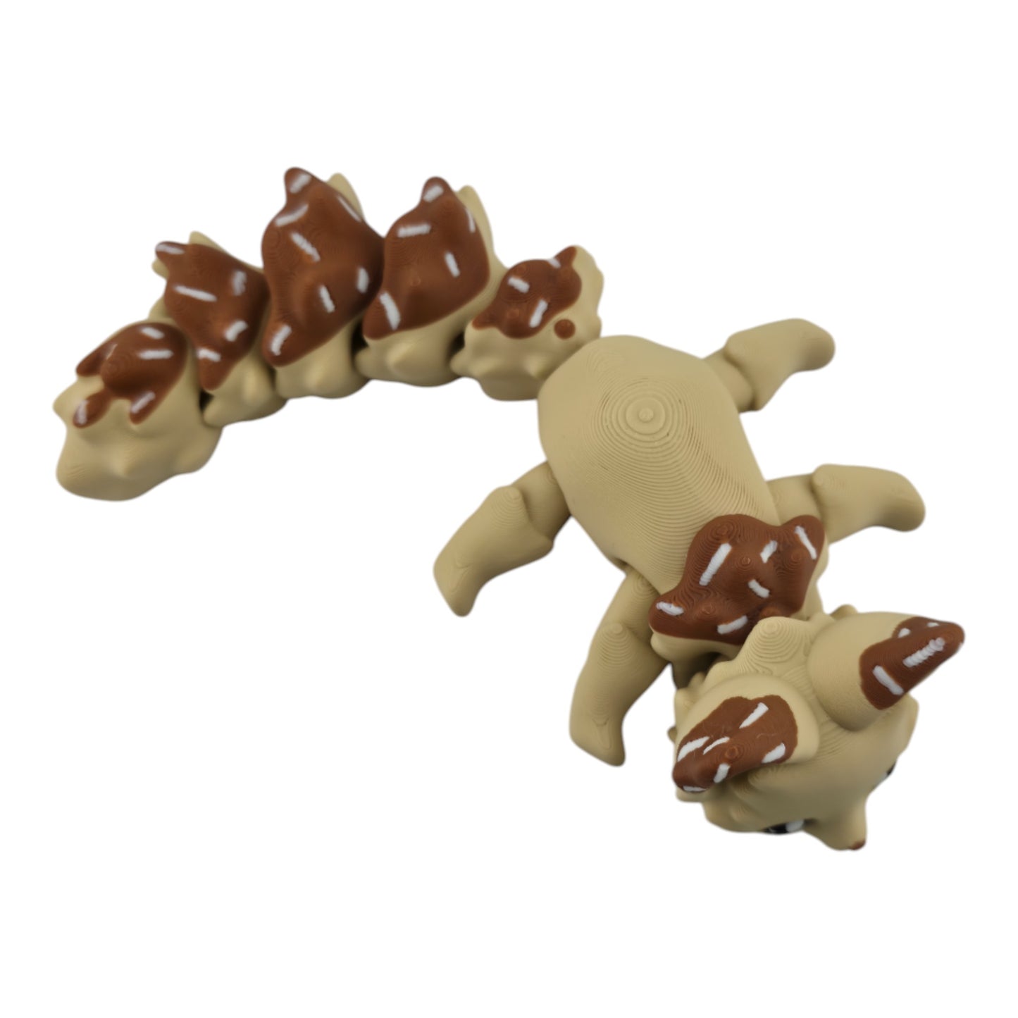 Vanilla Chocolate Dipped Ice Cream Fox – 7.5" Articulated 3D Printed Fantasy Figurine | Sweet Dessert-Inspired Collectible