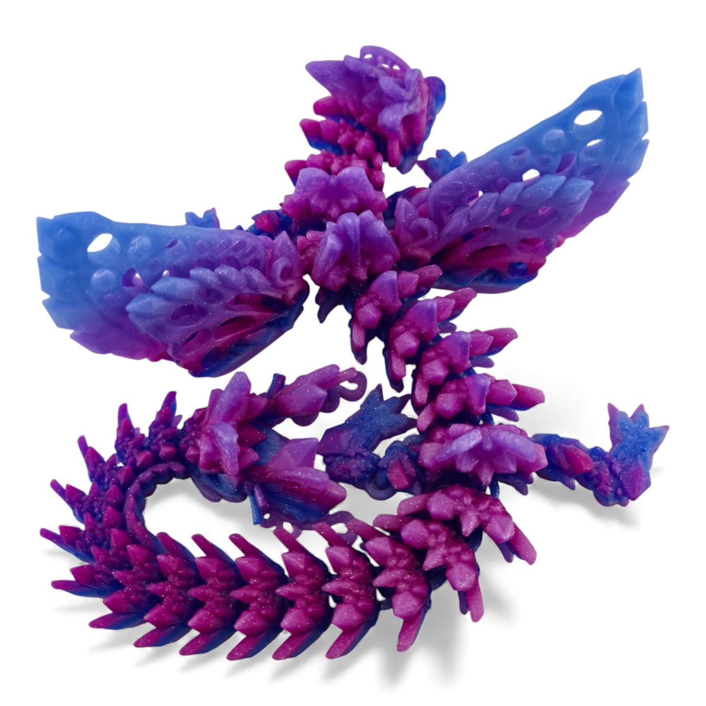 Fae Dragon – Twinkling Flower Lavender Gradient Articulated 3D Printed Fantasy Creature (Copy)