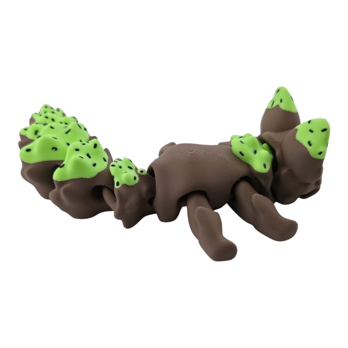 Mint Chocolate Chip Fox – 7.5" Articulated 3D Printed Fantasy Figurine | Sweet Dessert-Inspired Collectible
