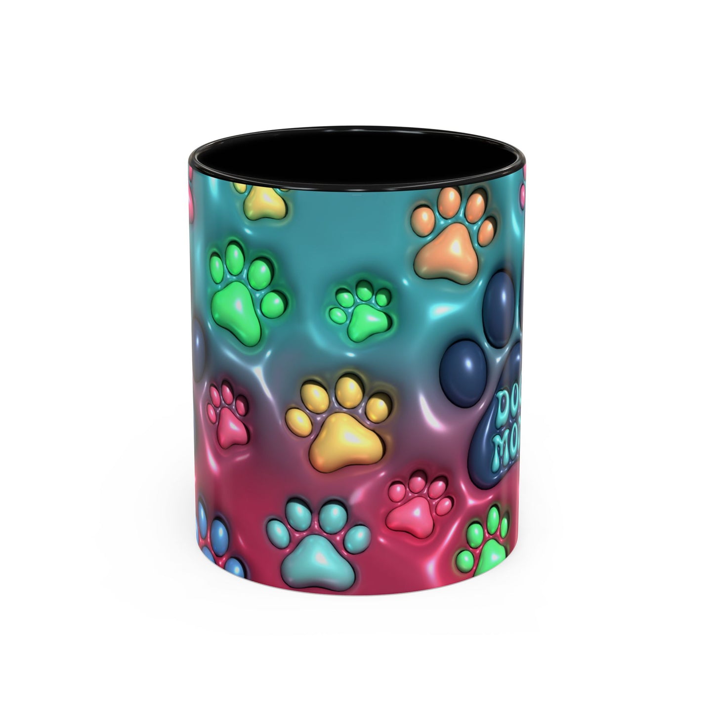 Pet Lover Gift, Pastel Paw Print Mug, Dog Mom Magic Mug