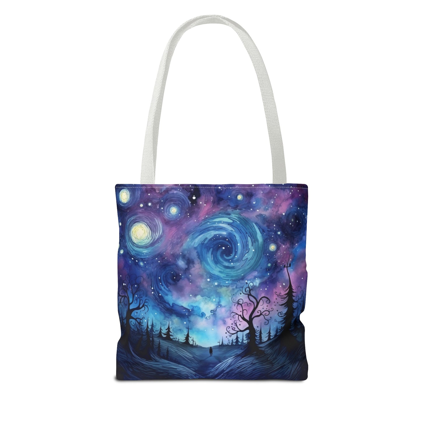 Swirly Sky Landscape Oil Painting Tote Bag