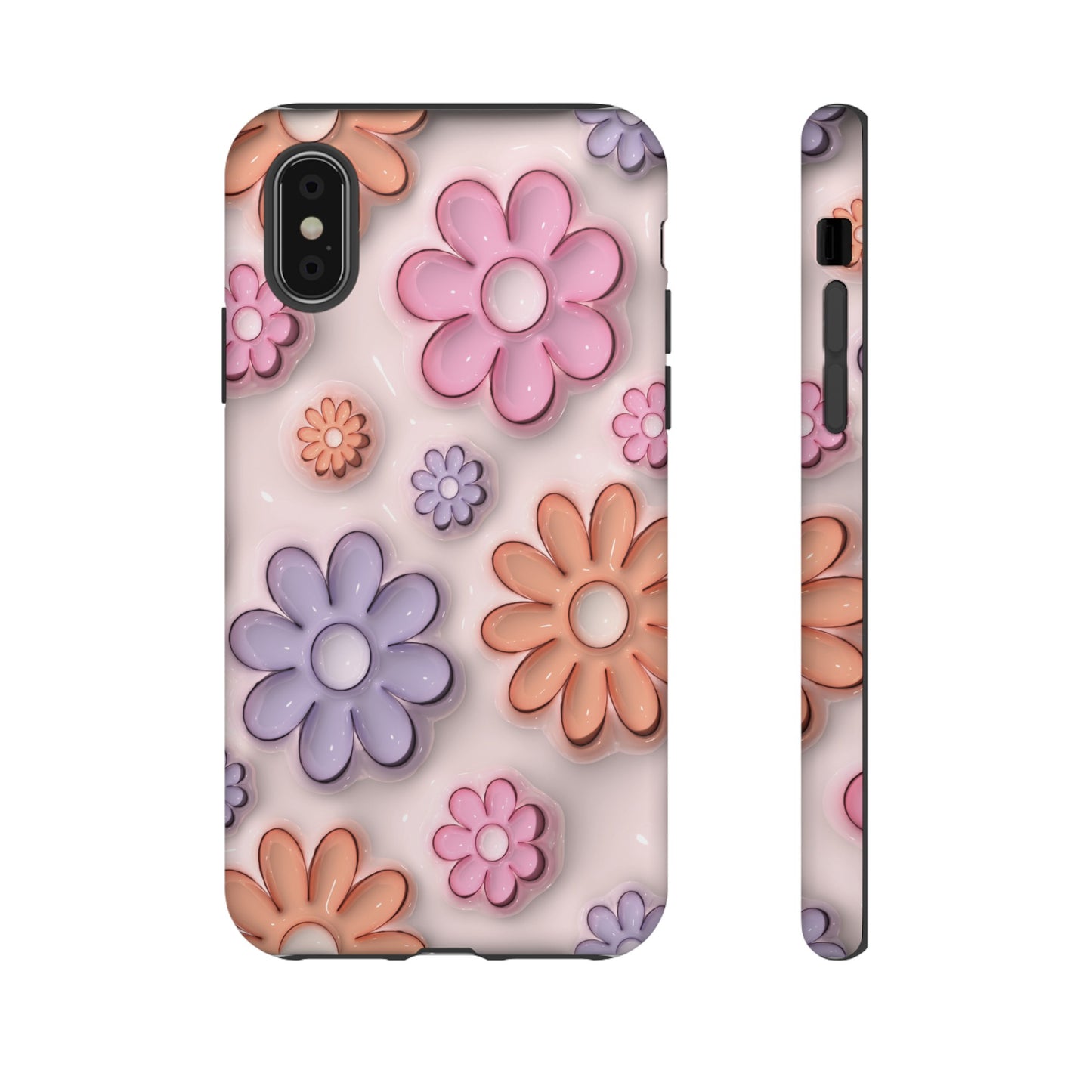 Floral Elegance Inflated Fluffy iPhone Case
