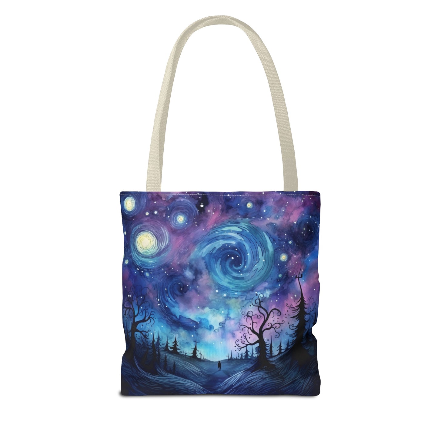 Swirly Sky Landscape Oil Painting Tote Bag