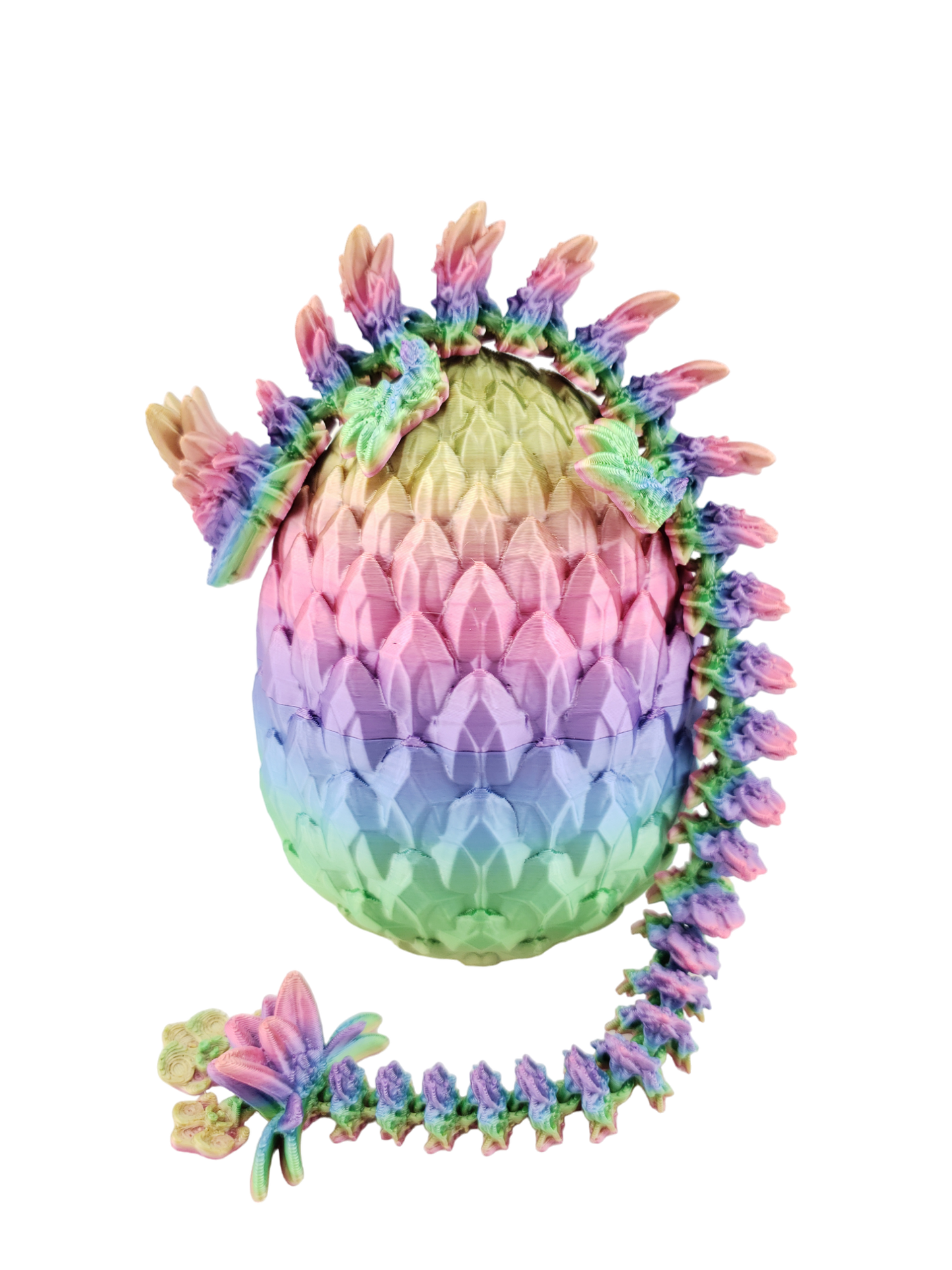 Articulated Orchid Dragon And Matching Egg - Unique Gift - Insect Lover Gift - Desk Decor
