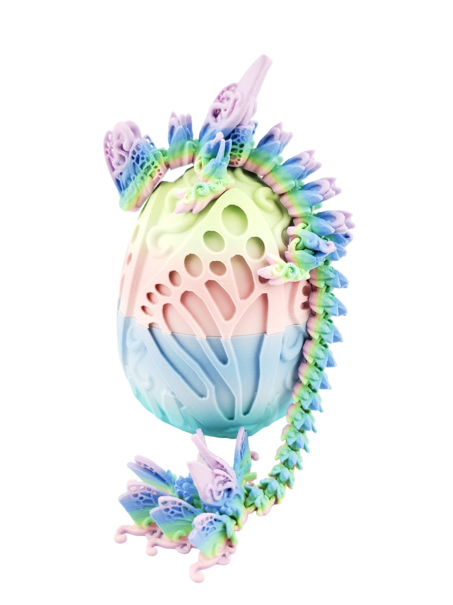 Articulated Butterfly Dragon And Matching Egg - Unique Gift - Insect Lover Gift - Desk Decor