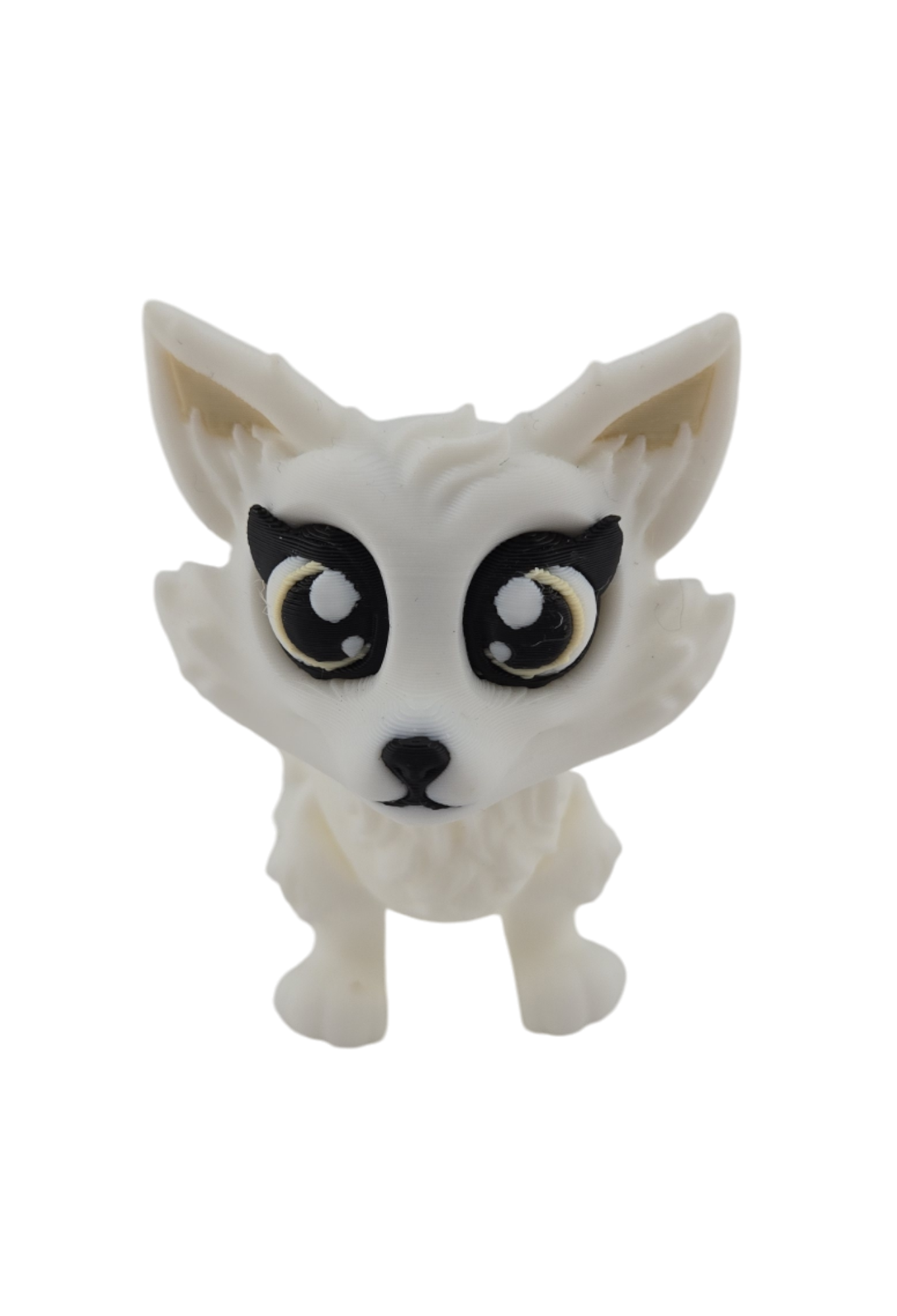 Flexi Artic Fox - 3D Printed Fantasy Creature - Authorized Seller - Articulated Desk Decor