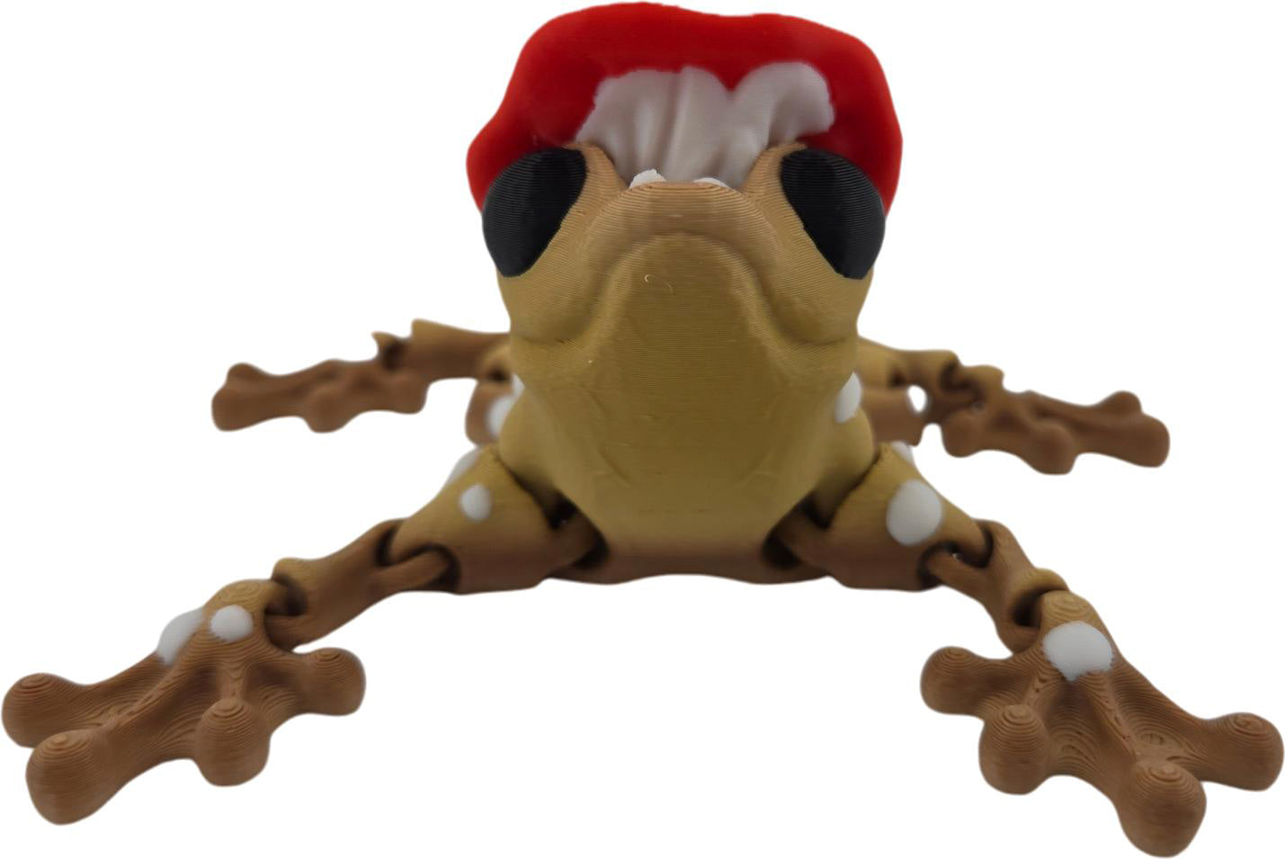 3D-Printed Articulated Mushroom Frog Cottage Core Desk Decor - Animal Figurine - Authorized Seller