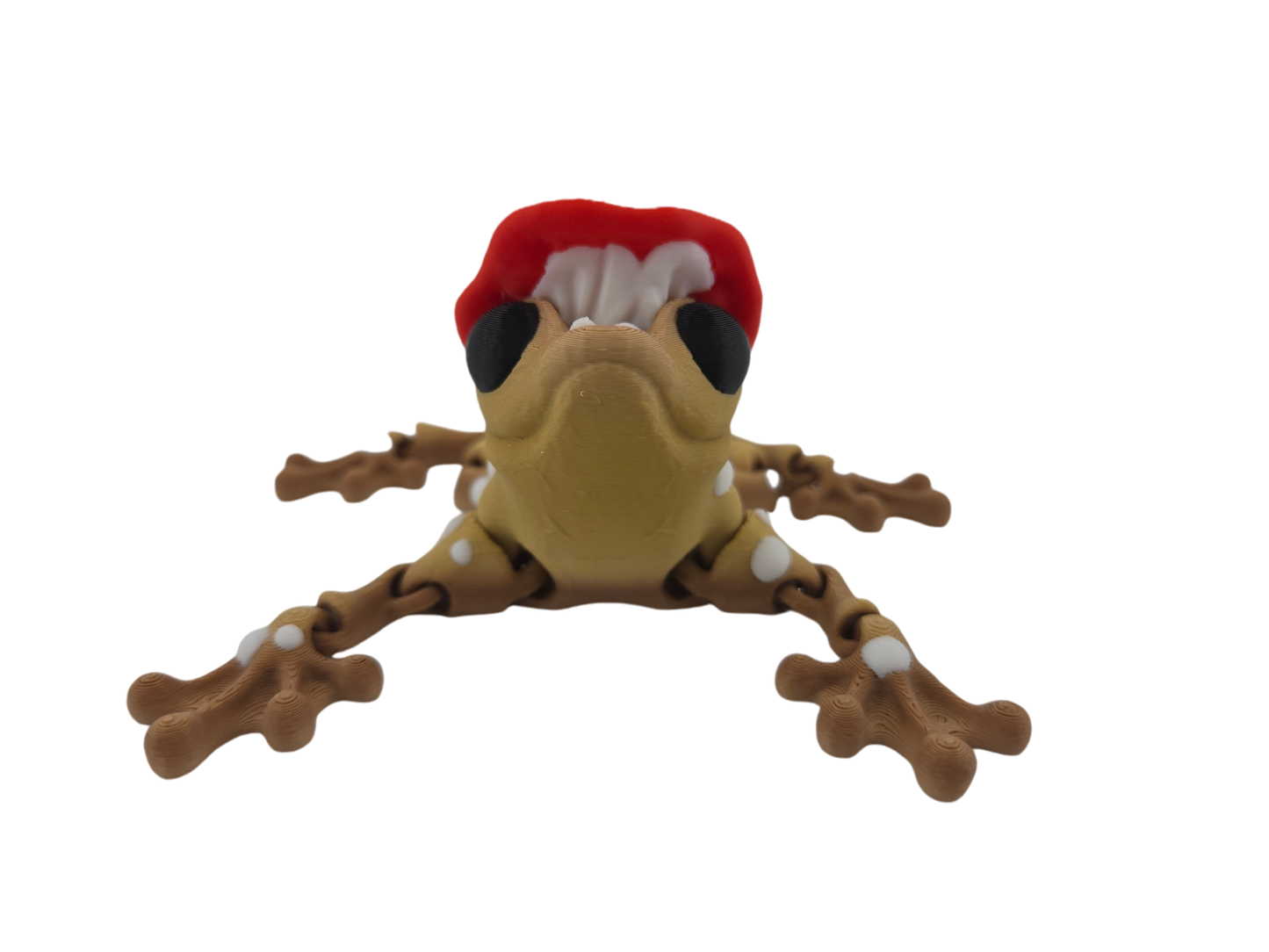 3D-Printed Articulated Mushroom Frog Cottage Core Desk Decor - Animal Figurine - Authorized Seller