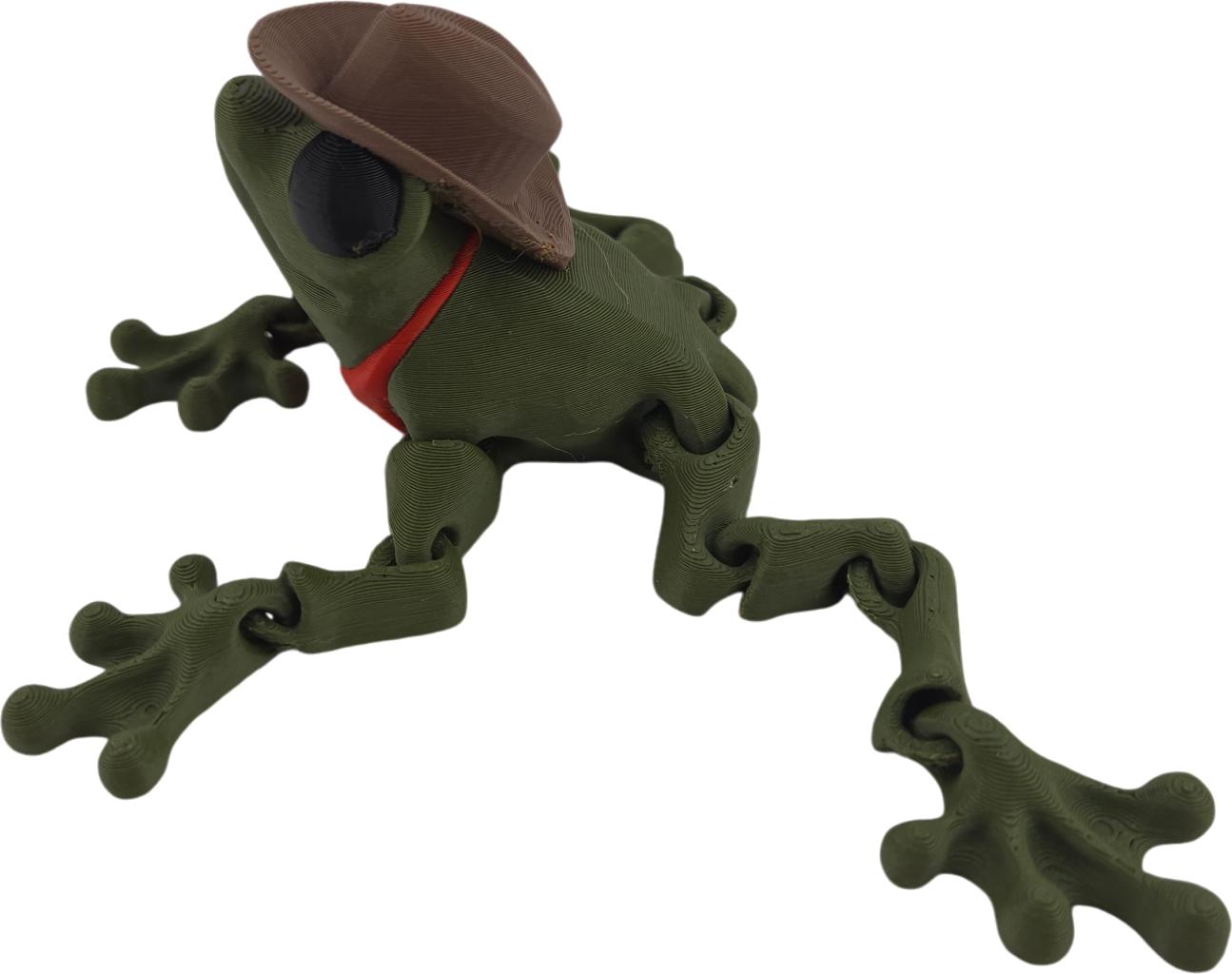 🐸 3D-Printed Articulated Cowboy Frog – Fun Desk Decor & Collectible Figurine | Official Cinderwing3D Design 🤠