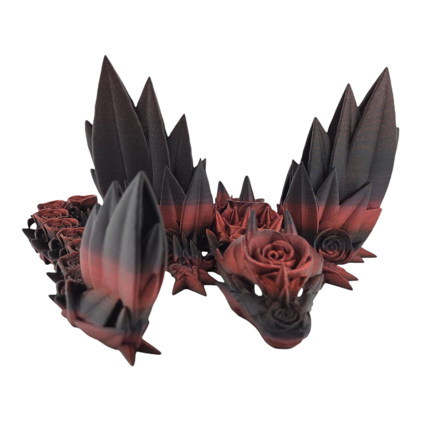Large 19-inch 3D Printed Articulated Rosewing Dragon | 8-12 Inch Expandable Wingspan | Fantasy Collectible Figurine