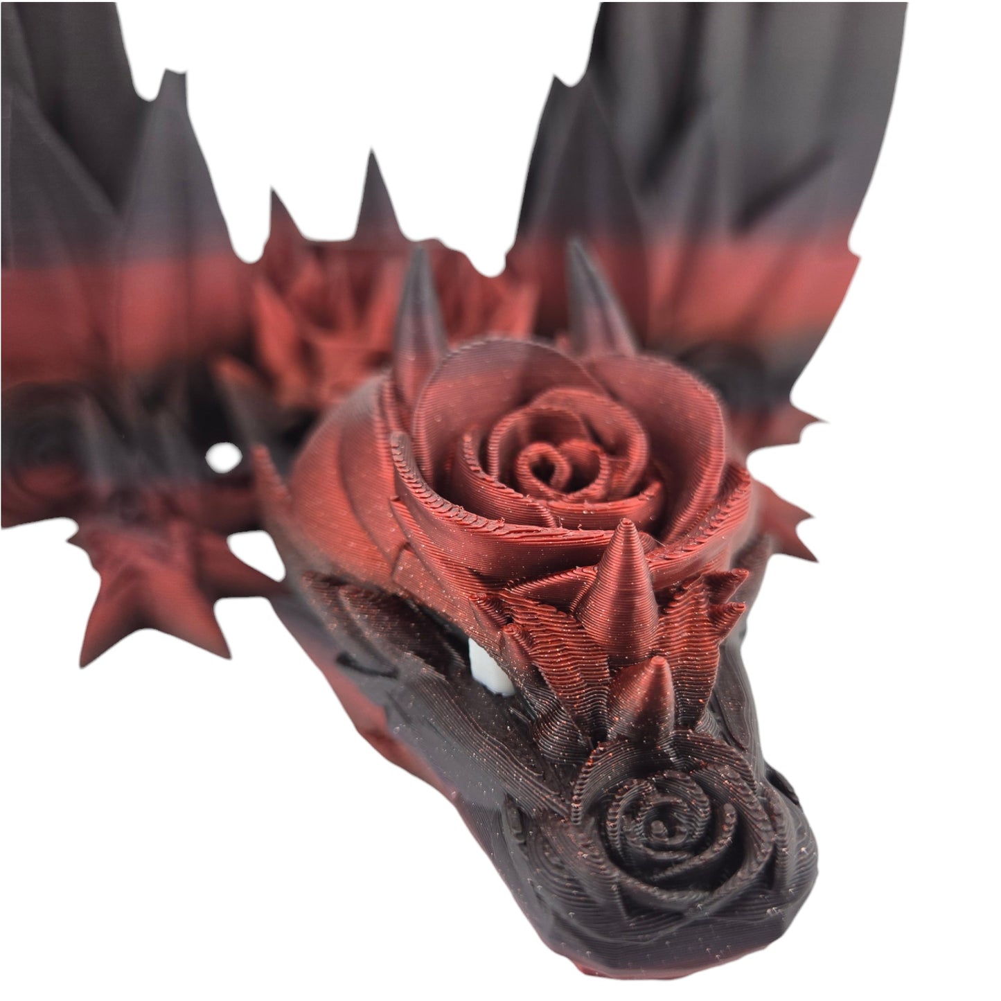 Large 19-inch 3D Printed Articulated Rosewing Dragon | 8-12 Inch Expandable Wingspan | Fantasy Collectible Figurine