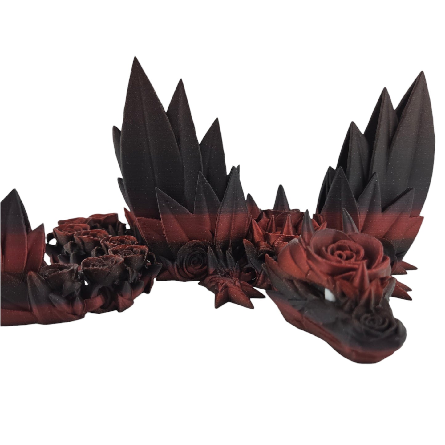 Large 19-inch 3D Printed Articulated Rosewing Dragon | 8-12 Inch Expandable Wingspan | Fantasy Collectible Figurine