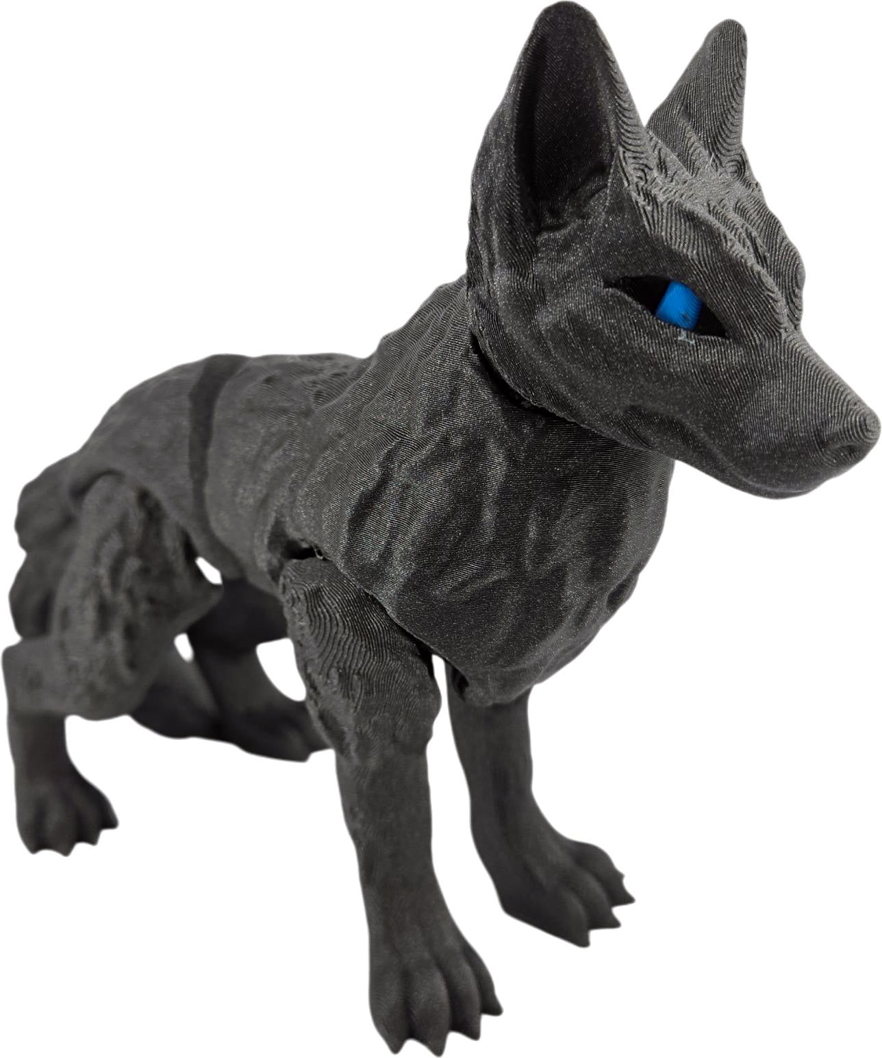 Cinder Wolf – Articulated 3D Printed Fantasy Creature | Poseable Collectible Desk Decor