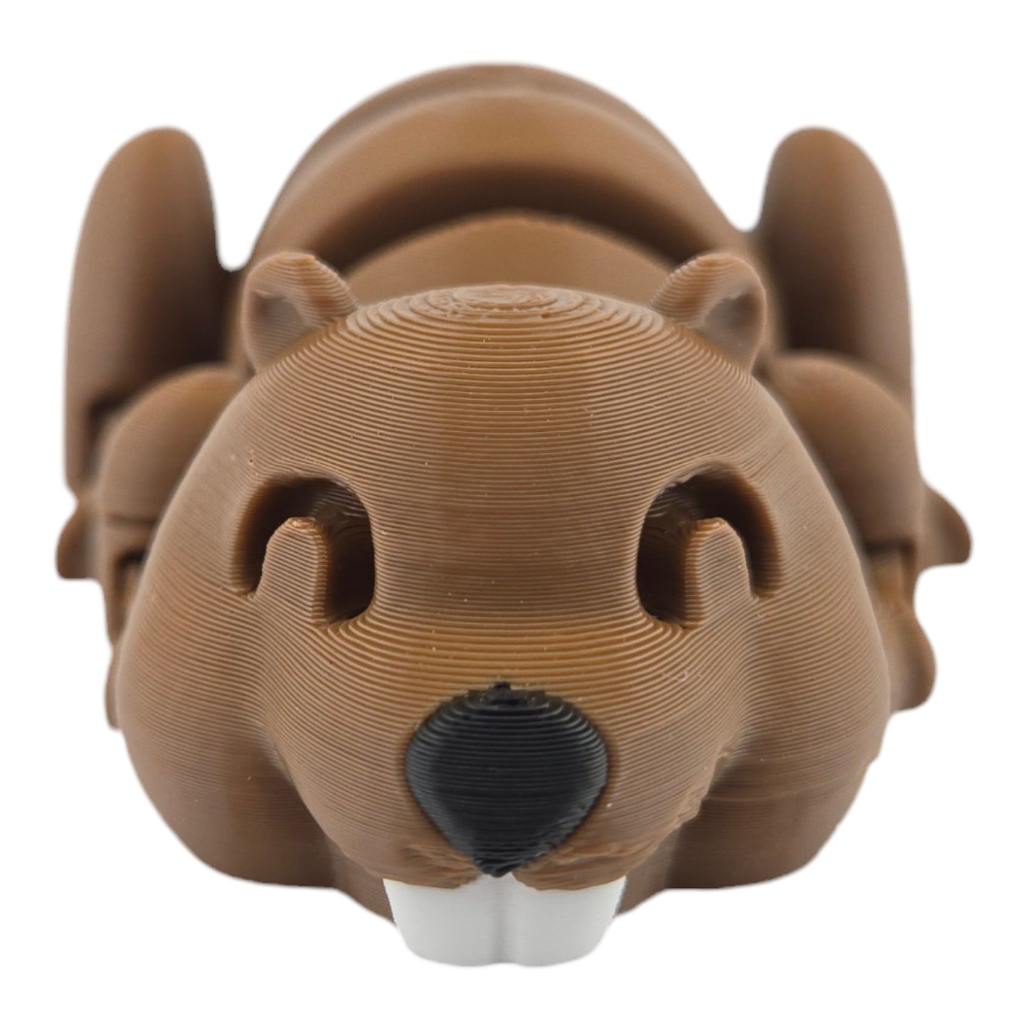 Articulated Beaver – 3D Printed Collectible | Poseable Beaver Figurine | Optional Locking Stump Container