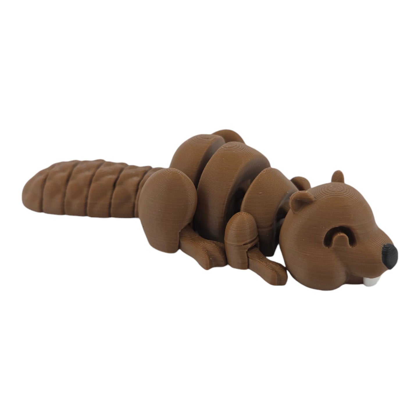 Articulated Beaver – 3D Printed Collectible | Poseable Beaver Figurine | Optional Locking Stump Container