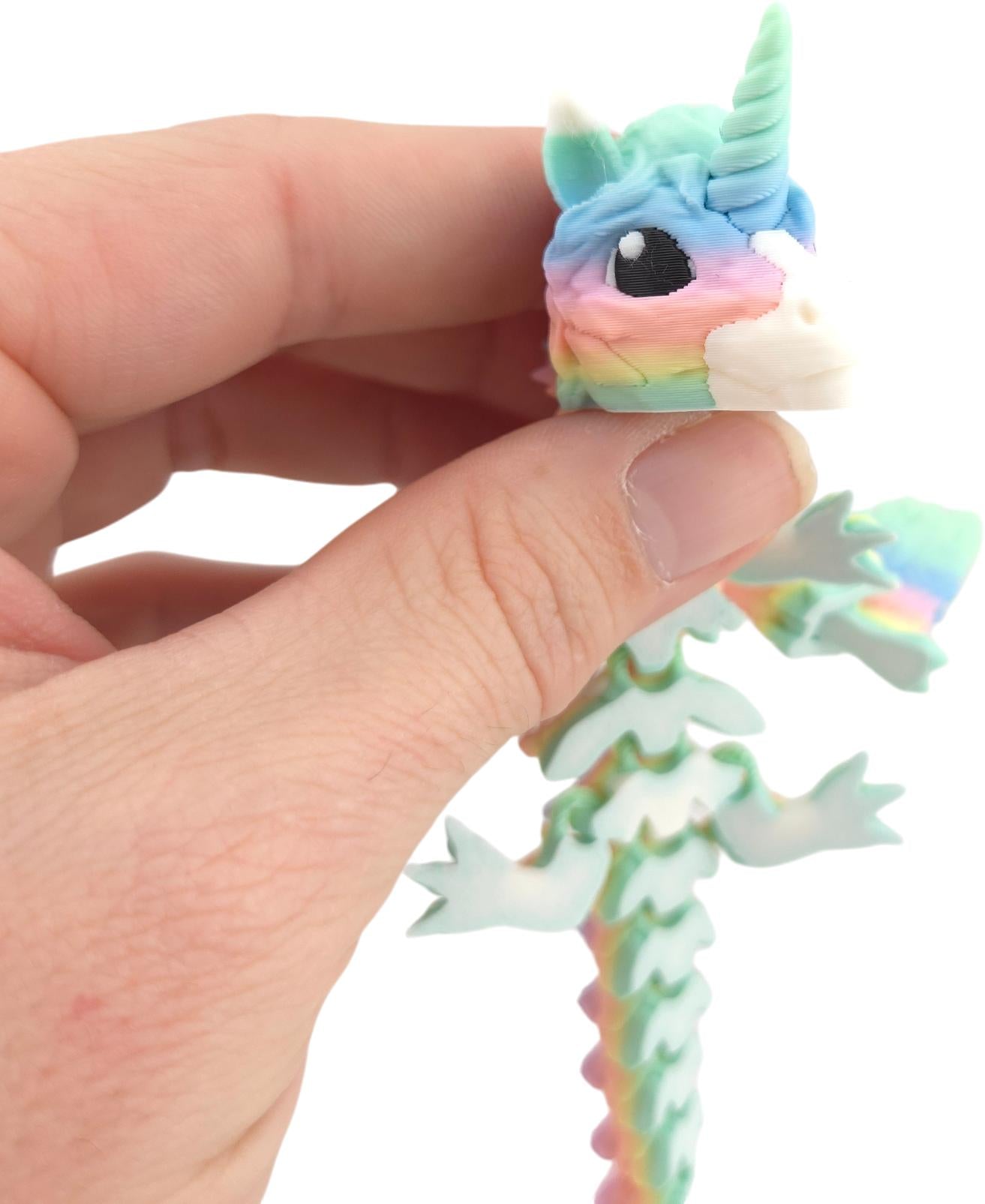3D Printed Alicorn Dragon Figurine, 6 Inch Articulated Fantasy Collectible