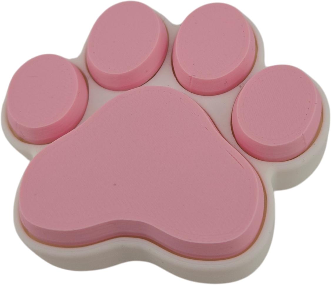 Cat Paw Fidget Clicker – 3D Printed Mechanical Click Sensory Pad for Desk, Stress Relief, Anxiety, ADHD – Pastel Pink & Blue