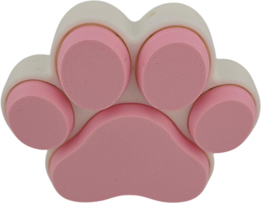 Cat Paw Fidget Clicker – 3D Printed Mechanical Click Sensory Pad for Desk, Stress Relief, Anxiety, ADHD – Pastel Pink & Blue