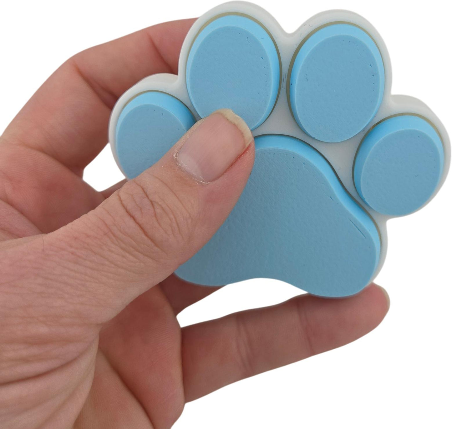 Cat Paw Fidget Clicker – 3D Printed Mechanical Click Sensory Pad for Desk, Stress Relief, Anxiety, ADHD – Pastel Pink & Blue