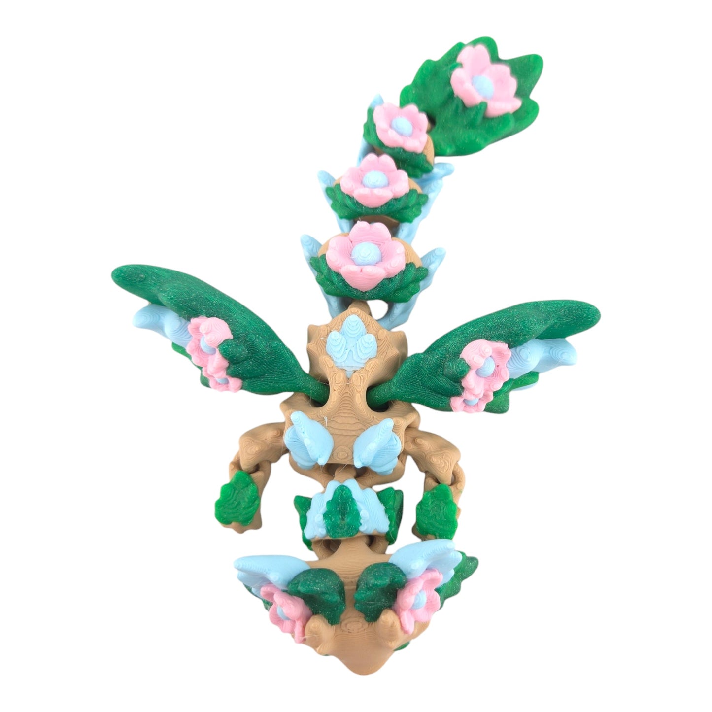 Articulated Cute Flexi Kosha Dragon - Fantasy Creature - Desk Buddy - Decor Animal Flower Floral