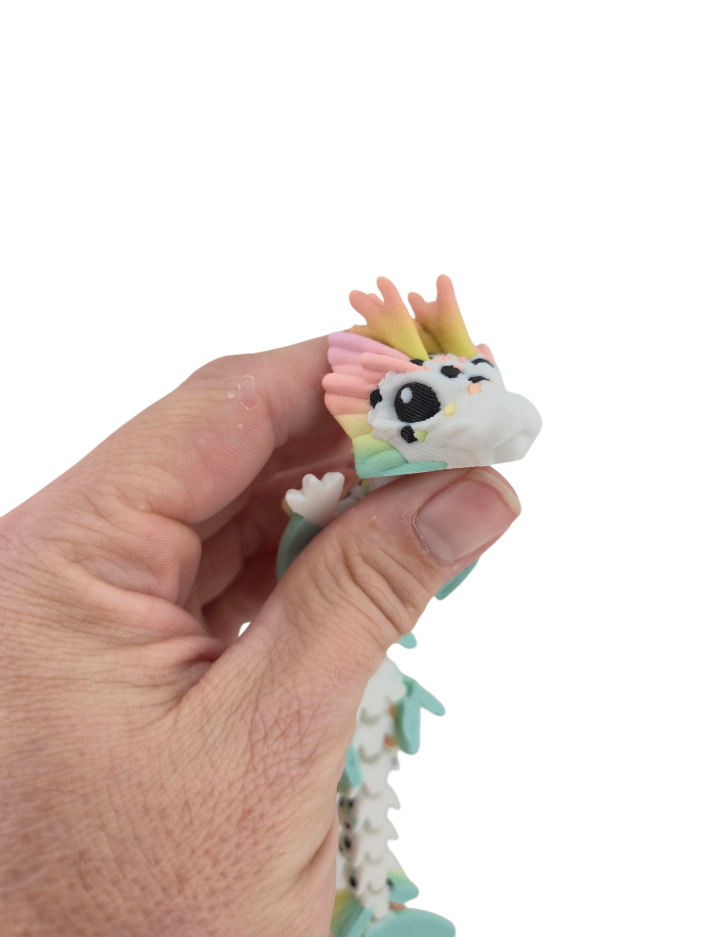 Baby Koi Dragon – 6" Articulated Fantasy Figure | 3D Printed Collectible | Japanese-Inspired Desk & Shelf Decor
