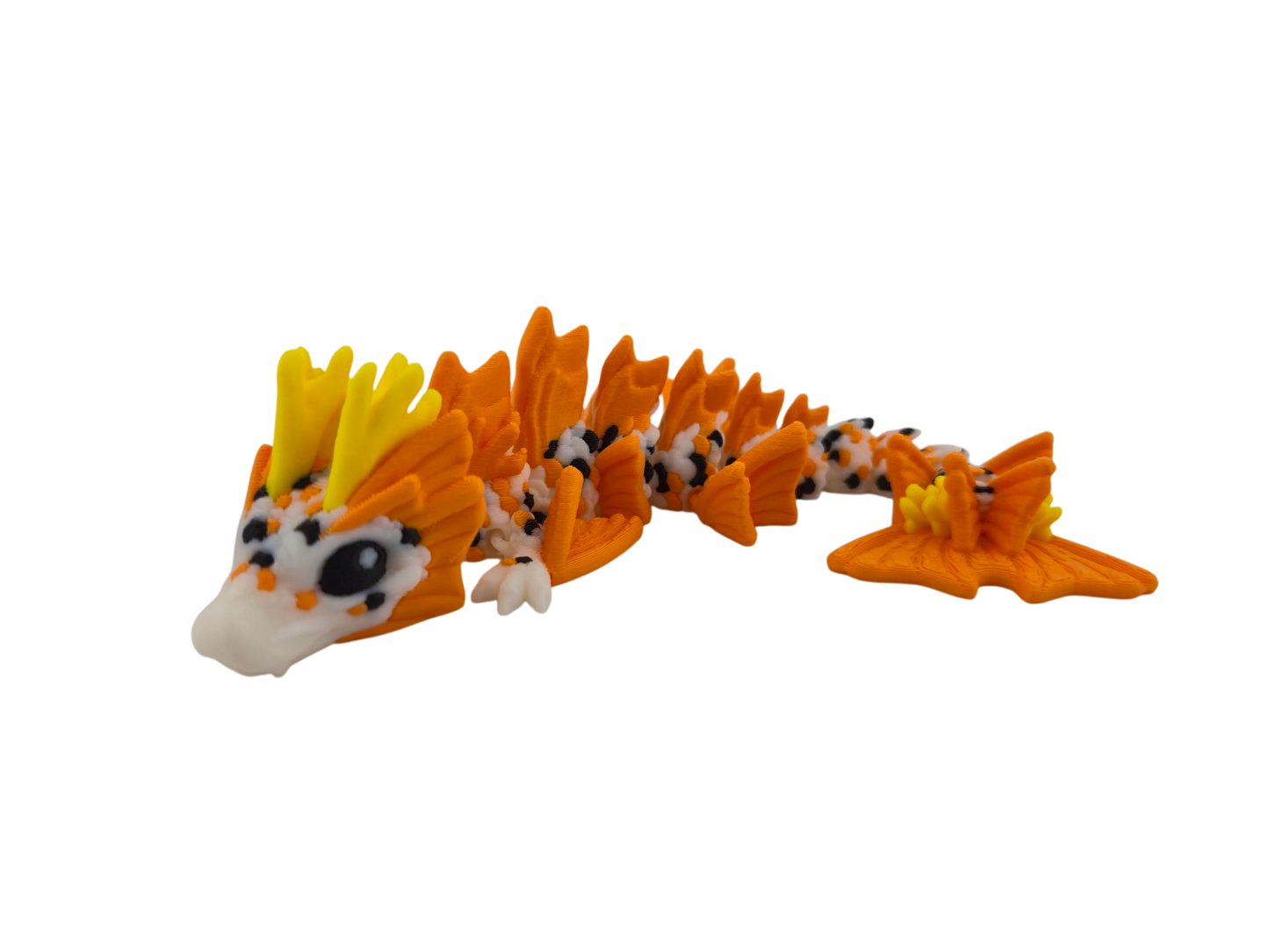Baby Koi Dragon – 6" Articulated Fantasy Figure | 3D Printed Collectible | Japanese-Inspired Desk & Shelf Decor