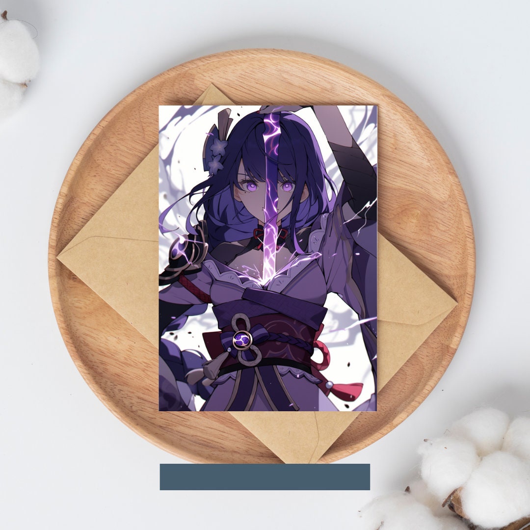 Ethereal Warrior - Enigmatic Swordswoman Art Print - Frame Not Included