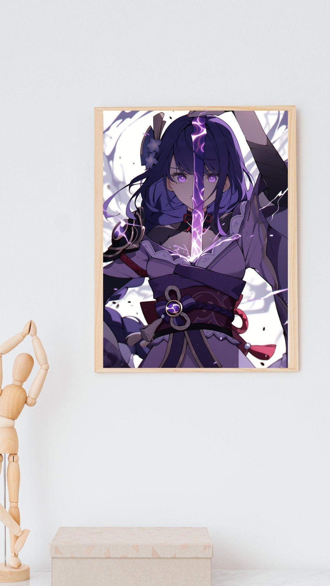 Ethereal Warrior - Enigmatic Swordswoman Art Print - Frame Not Included